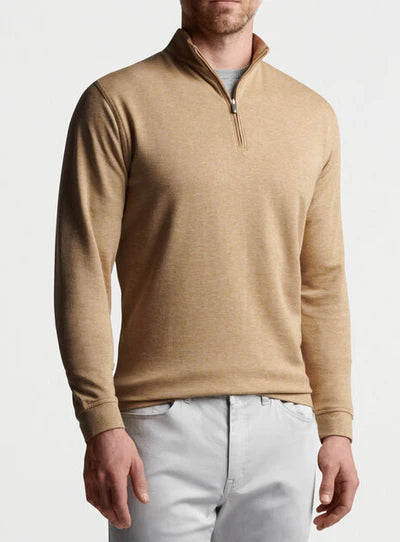 Peter Millar Mens Pullover Sweatshirt Quarter Zip Style in Wicker