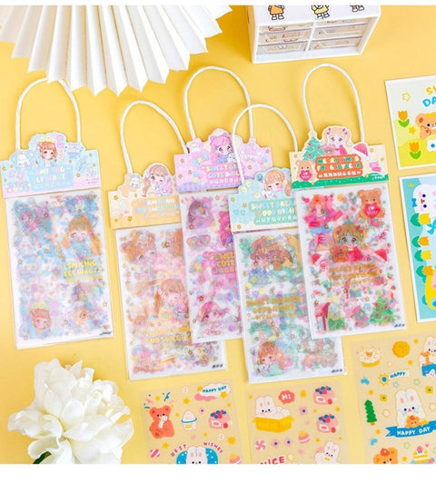 (50 Pcs) Beautiful Fairy Stickers for Kids Party Bag Fillers