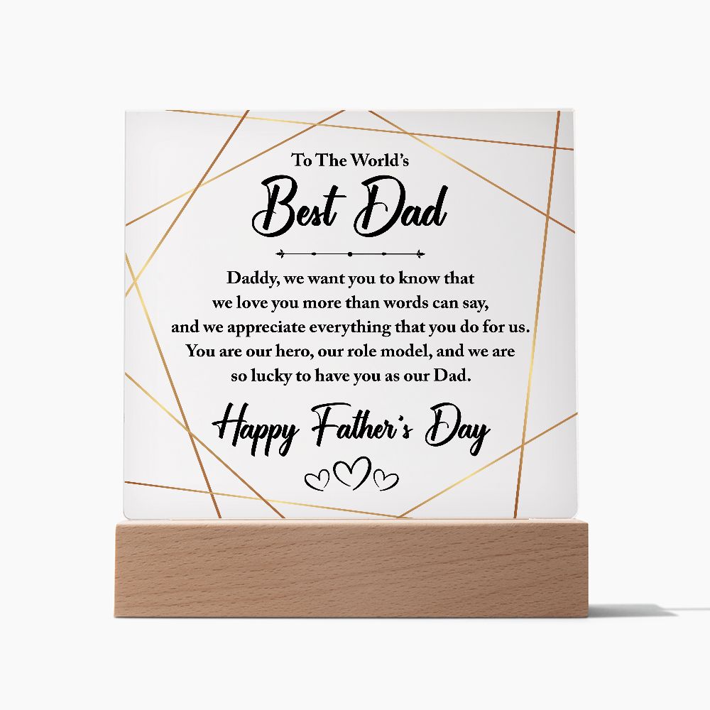 Best Dad | You Are Our Hero | Acrylic