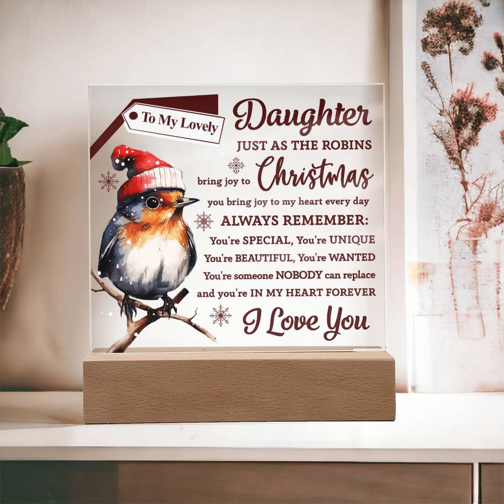 Daughter Robins Bring Joy | Acrylic Plaque