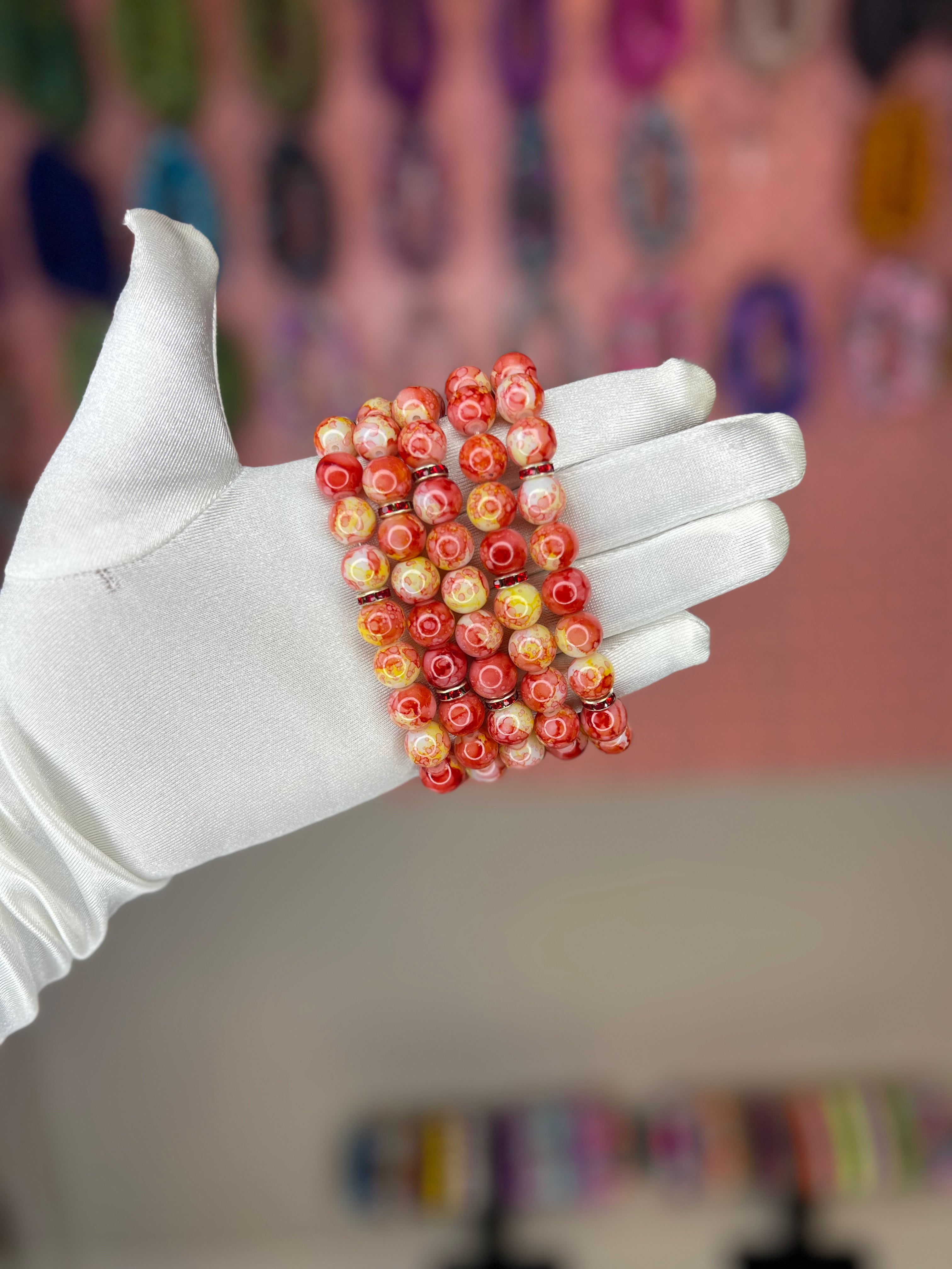“KC Chiefs” beaded bracelet