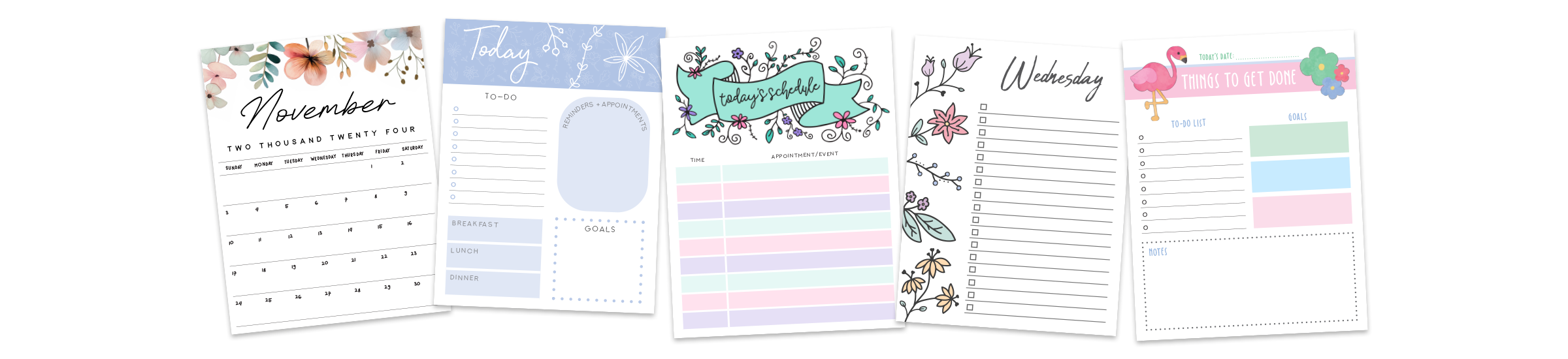 Tidy Plans Printable Planners