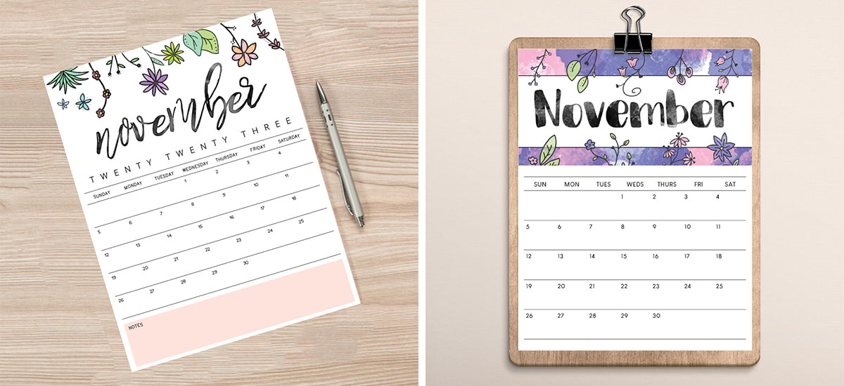 Printable November Calendars