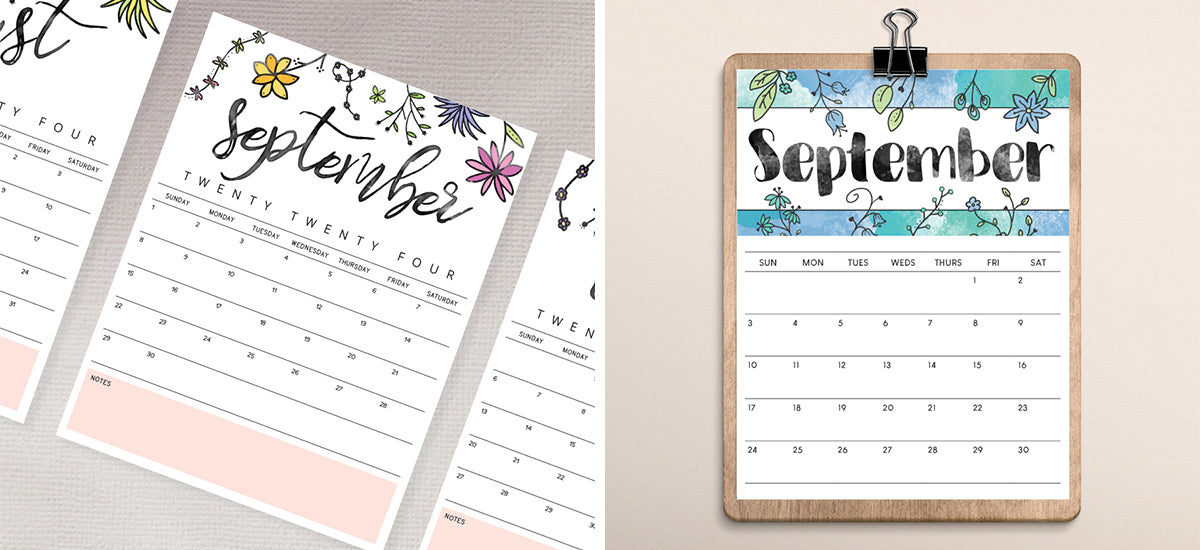 Printable September Calendars