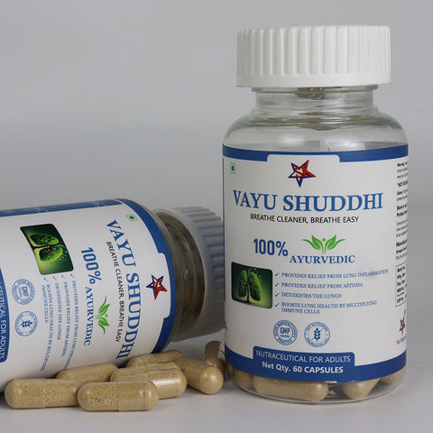 2 bottels of vayu shuddhi capsules and some capsules out of the bottels