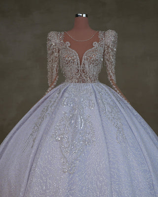 Alexandra Glamorous Rhinestone Encrusted Wedding Gown – Blini