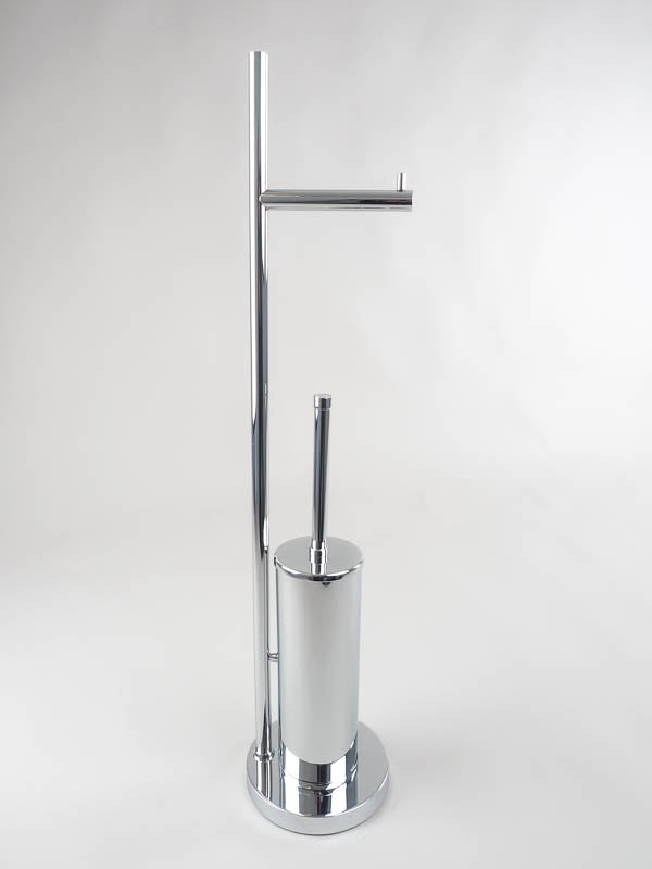 DW 6700, Freestanding Toilet Paper Holder and Toilet Brush Set in Polished  Chrome