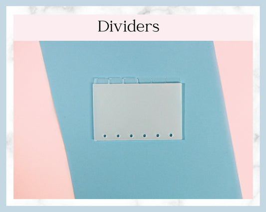 DISCBOUND DIVIDERS Frosted Clear  B6 Size, 6 Side Tabs, 7 Hole Punch, –  Bolderbon