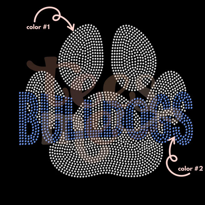 Bulldogs with Paw | Spangles | Made-to-Order Apparel