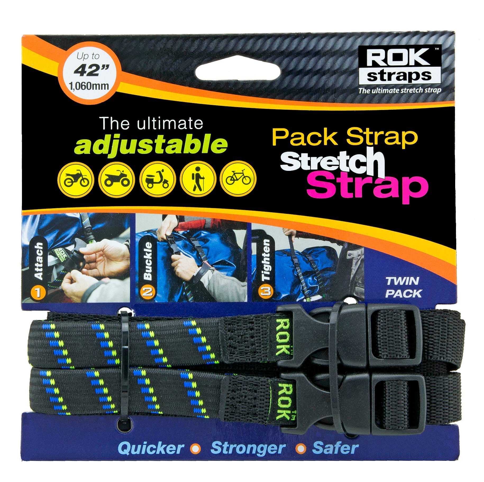 Pack Strap Stretch Strap - 42 Jungle Green - Rok Straps Canada