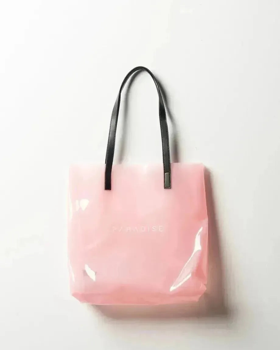 Sac à main rose translucide pour utilisation quotidienne