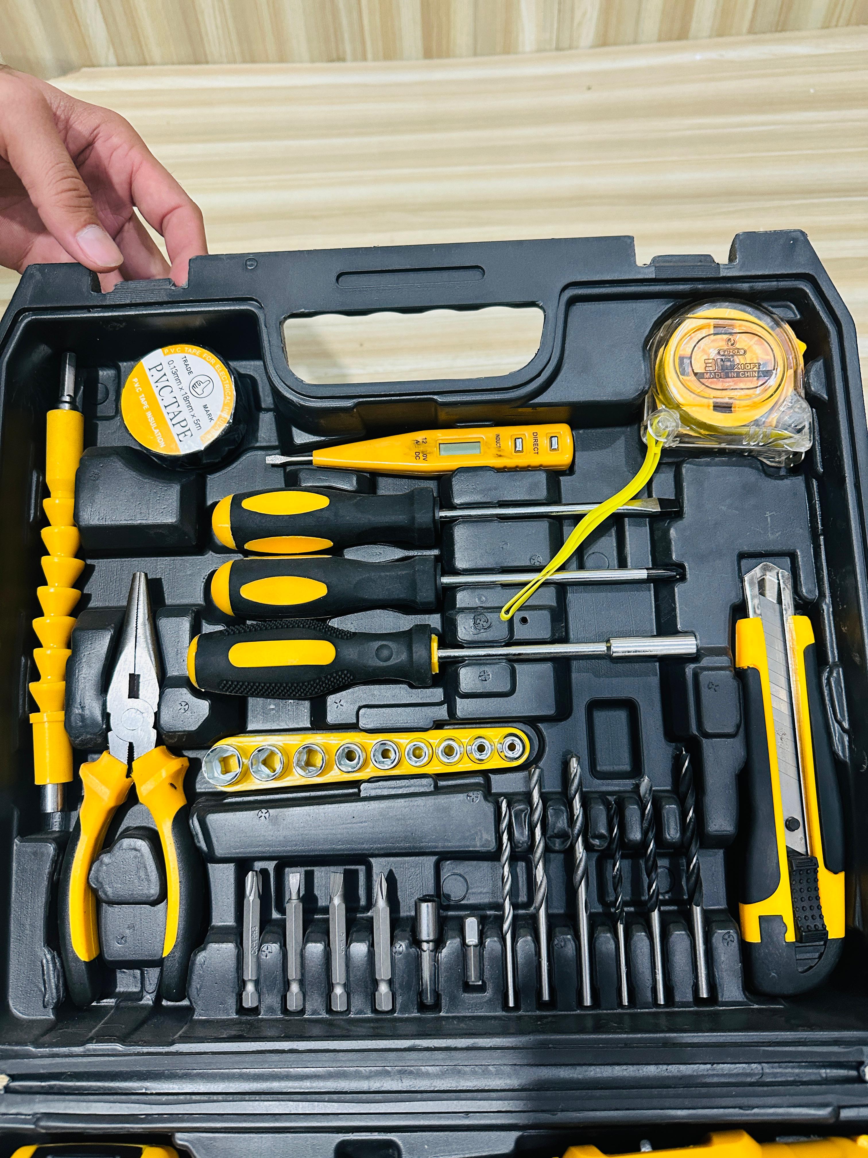 Dunlandi 24V Rechargeable Drill Machine Tools Box Set - Image 6