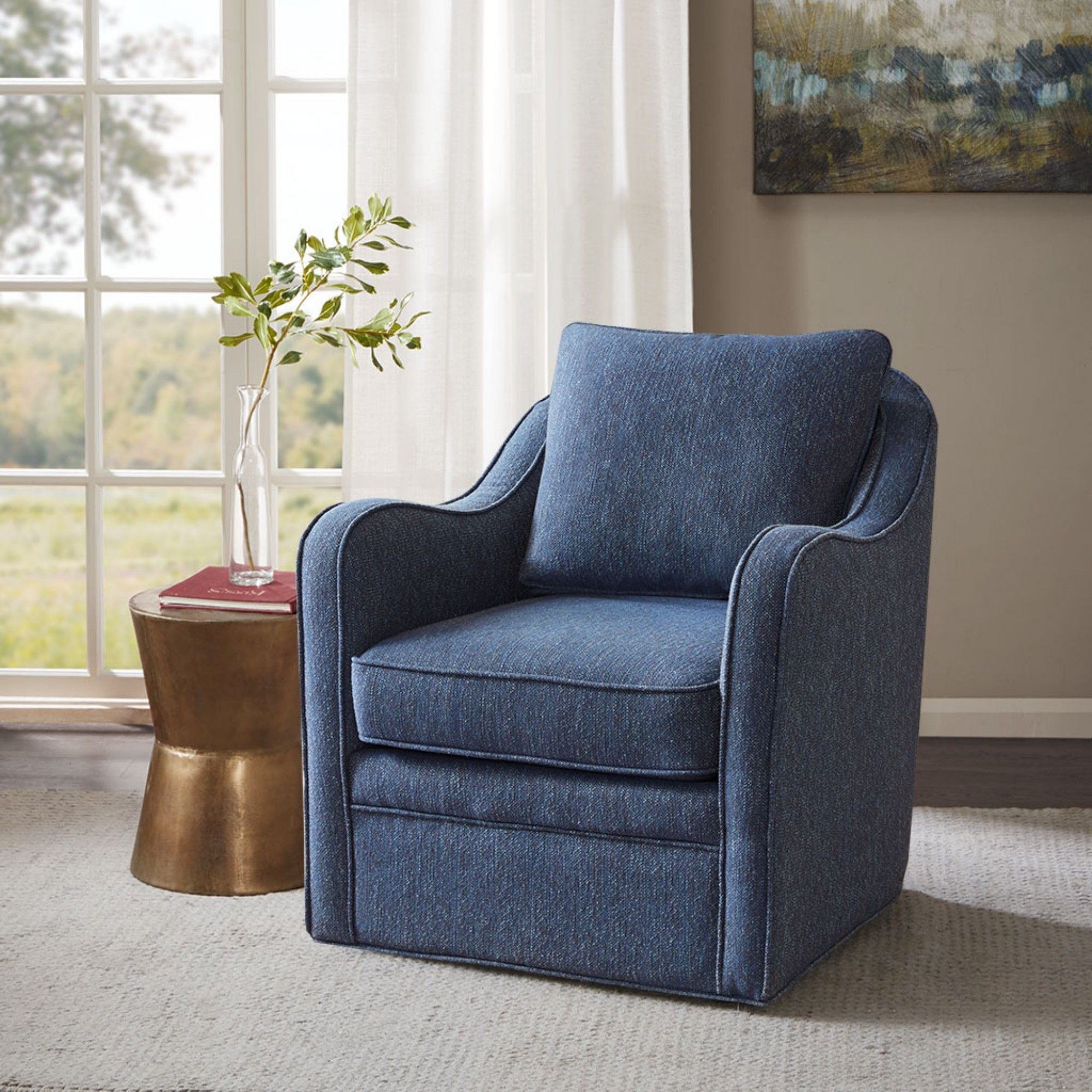 JLA - Wide Seat Swivel Arm Chair With 360 Degree Rotation image 1