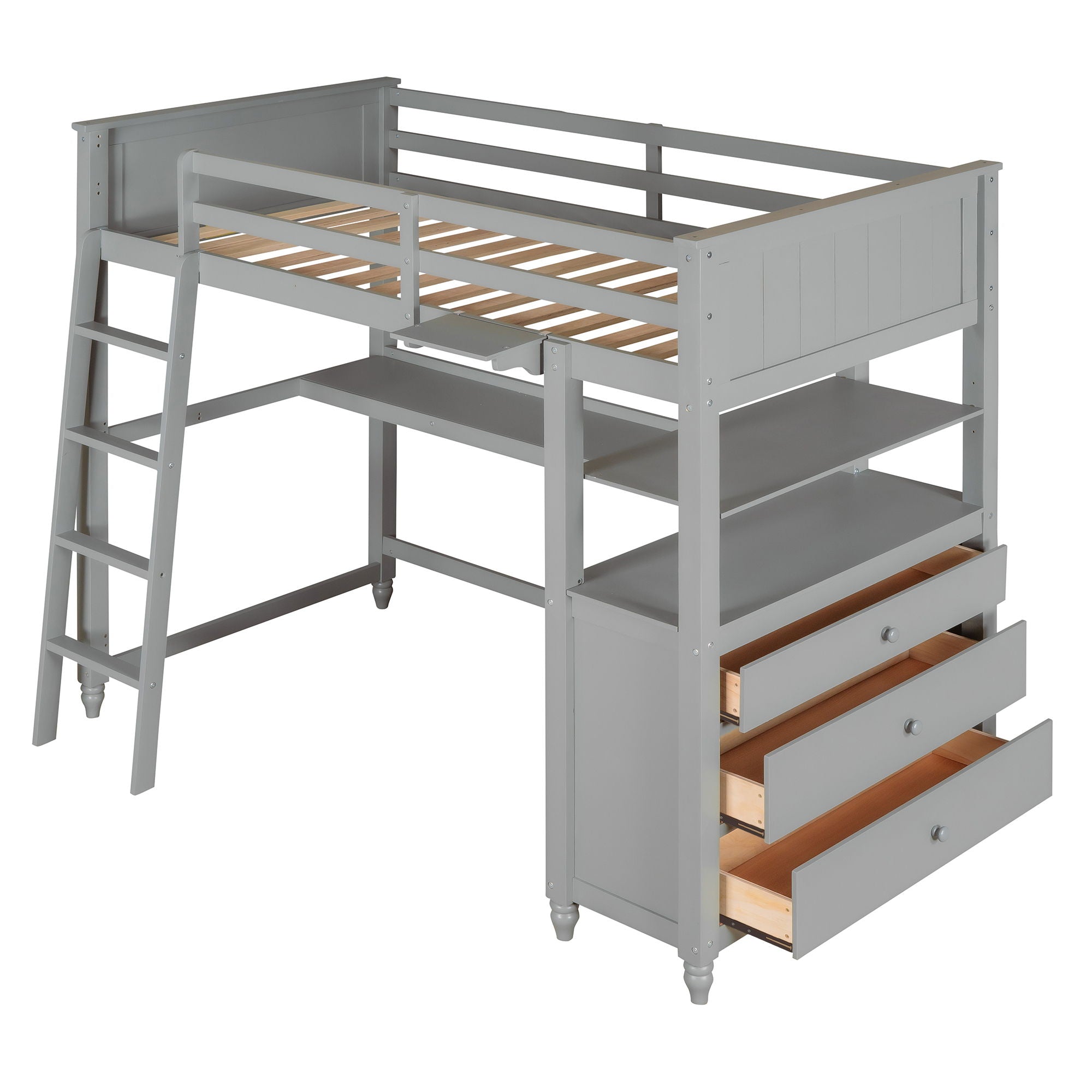 DreamHaus - Loft Bed With Drawers With Desk And Shelves image 19