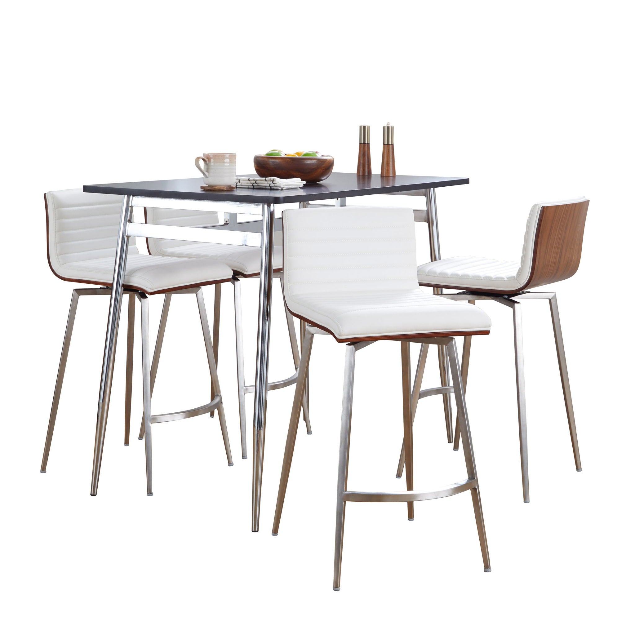 Lumi Source - Marcel Mason - 5 Piece Swivel Contemporary Counter Height Dining Set image 12