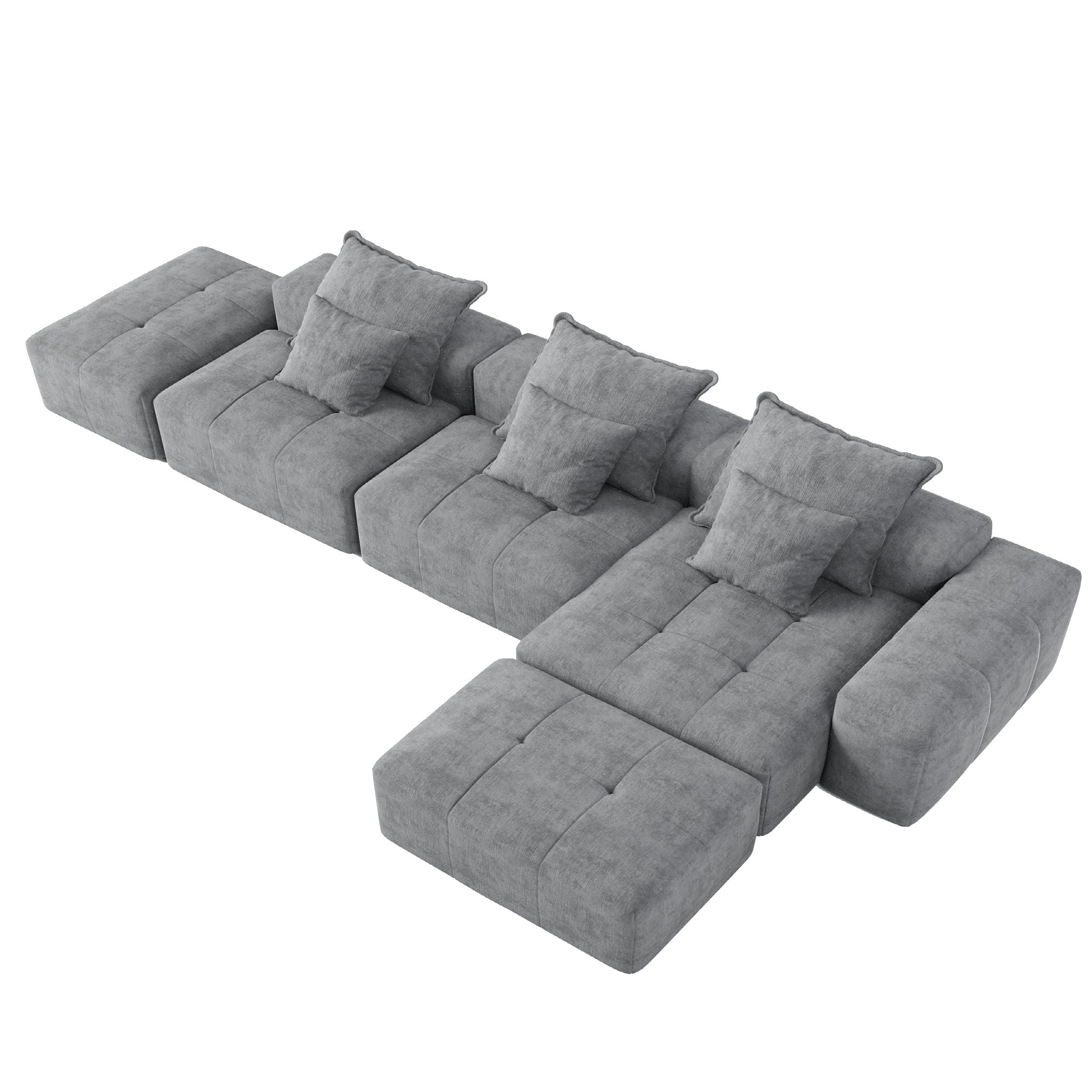 Bobby Furniture - Modern Oversized Diy Combination Modular Sectional Sofa With Pillows image 40