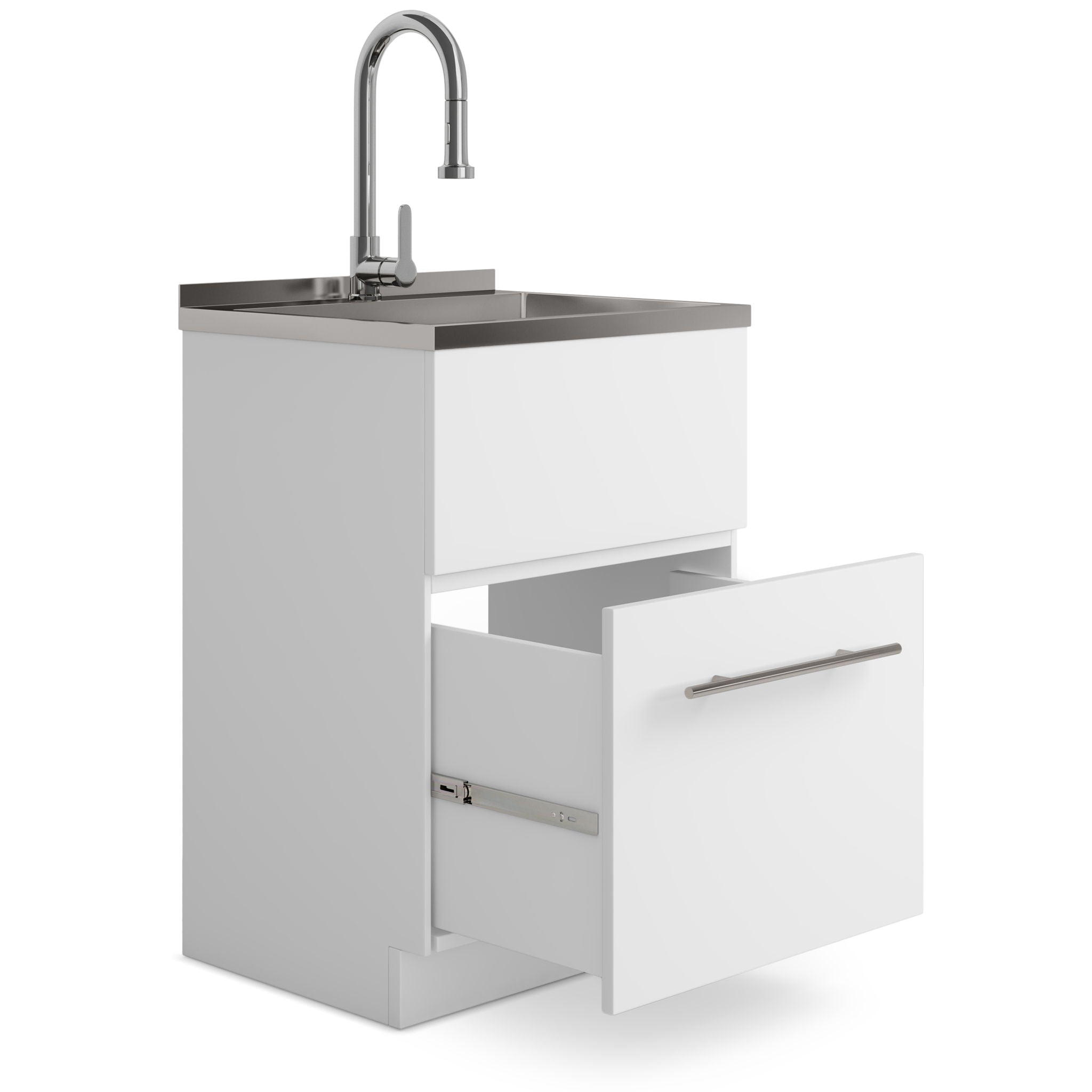 Simpli-Home - Metro - Laundry Cabinet & Faucet And Stainless Steel Sink image 4