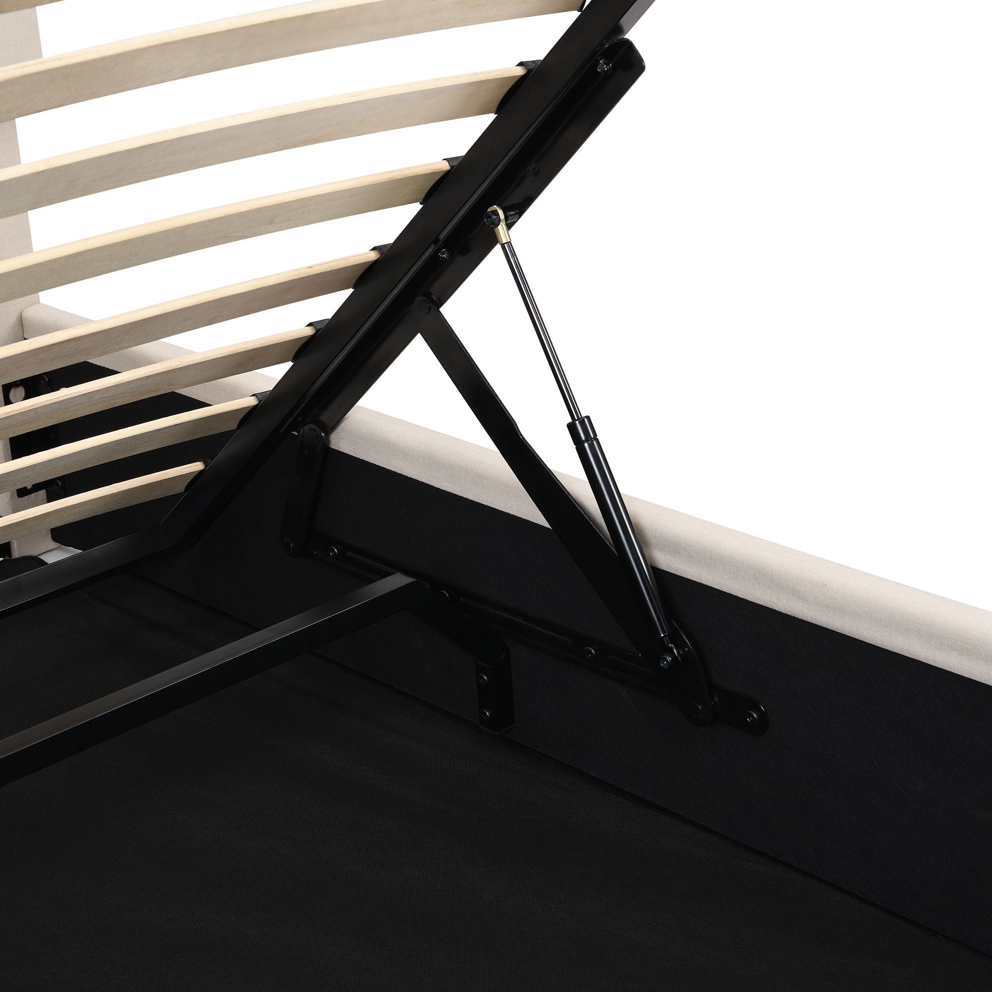 DreamHaus - Elegant Upholstered Platform Bed With Hydraulic Storage System image 3