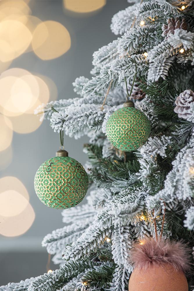 Evergreen Decor - Christmas Ball Ornaments, Glass Decorative Hanging Ball Christmas Tree Ornaments For Holiday Party Decorations image 11