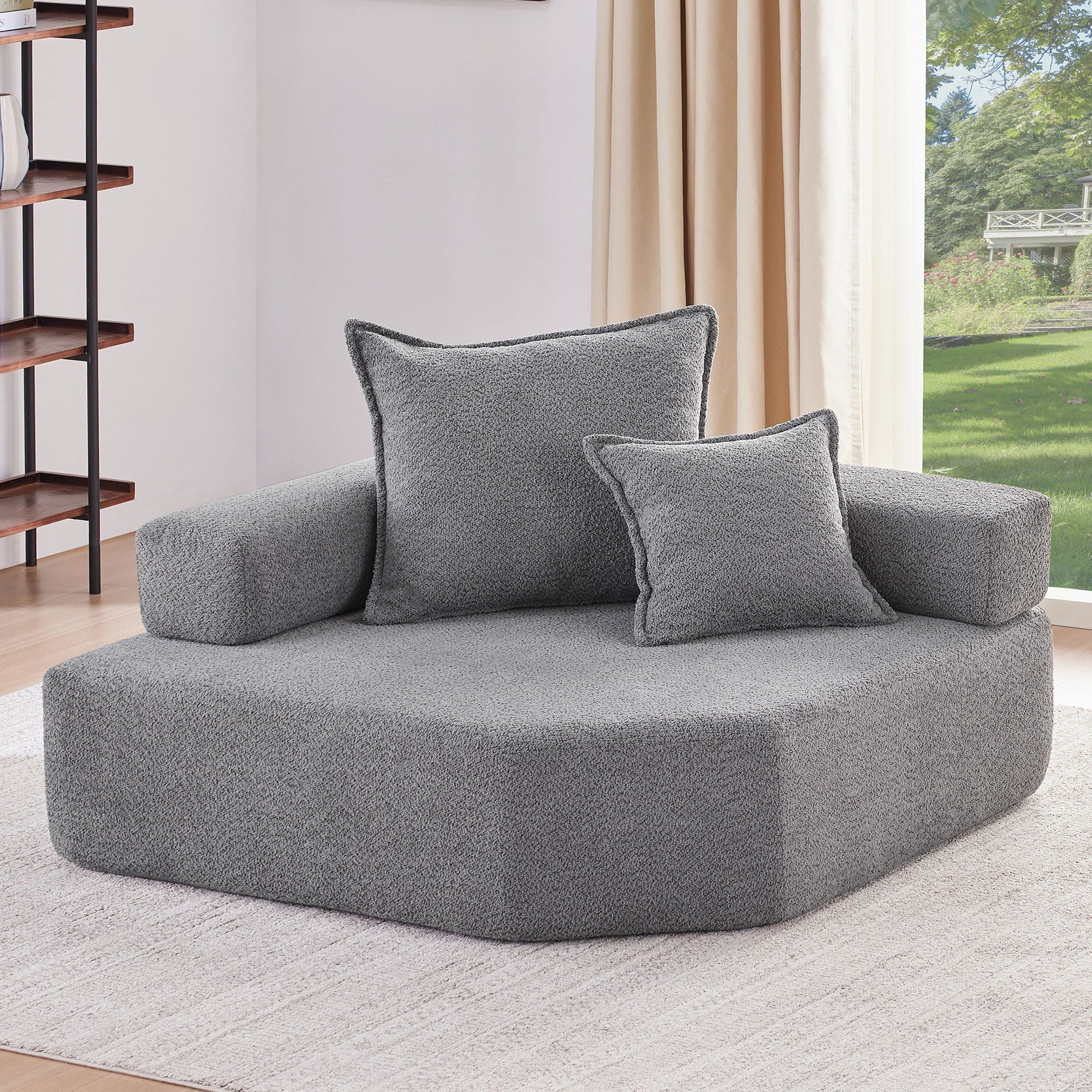 Luxe & Co. - Frame For Oversized Modular U Shaped Sectional, Floor Couch Convertible Compressed Couch Spacious Foam Filled Sofa image 14