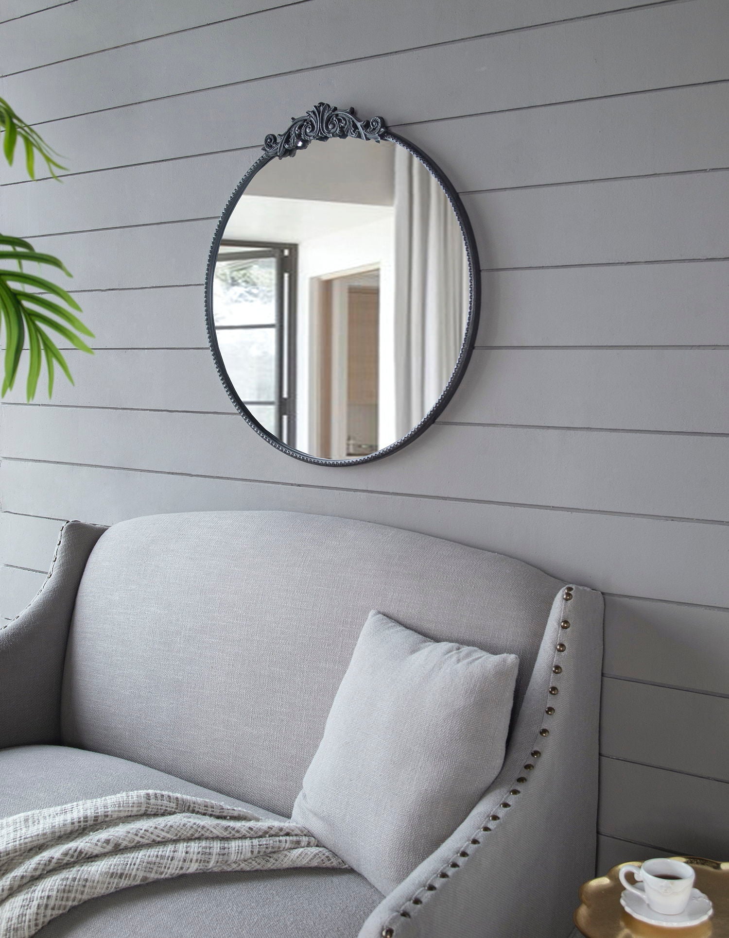 Evergreen Decor - Classic Design Mirror With Baroque Inspired Frame For Bathroom, Entryway Console Lean Against Wall image 12