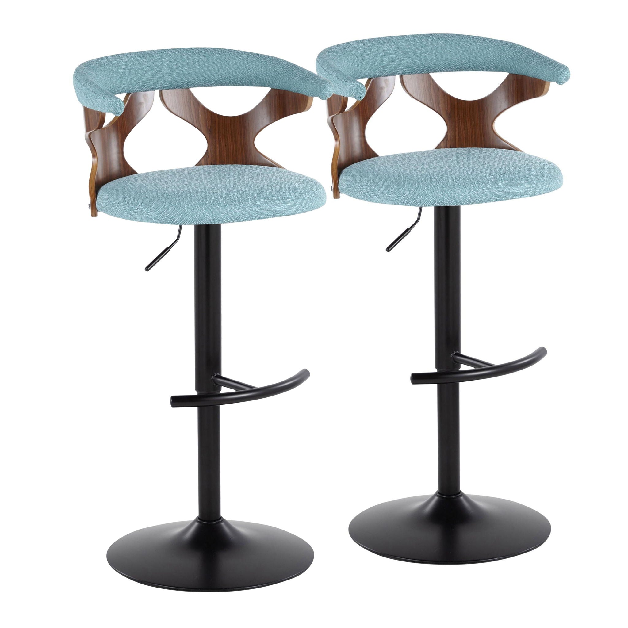Lumi Source - Gardenia - Contemporary Adjustable Barstool, Swivel With Rounded T Footrest (Set of 2) image 8