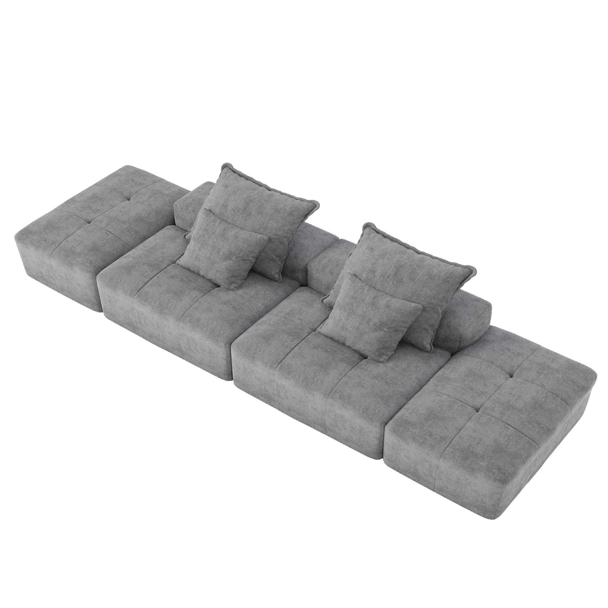 Bobby Furniture - Modern Oversized Diy Combination Modular Sectional Sofa With Pillows image 51