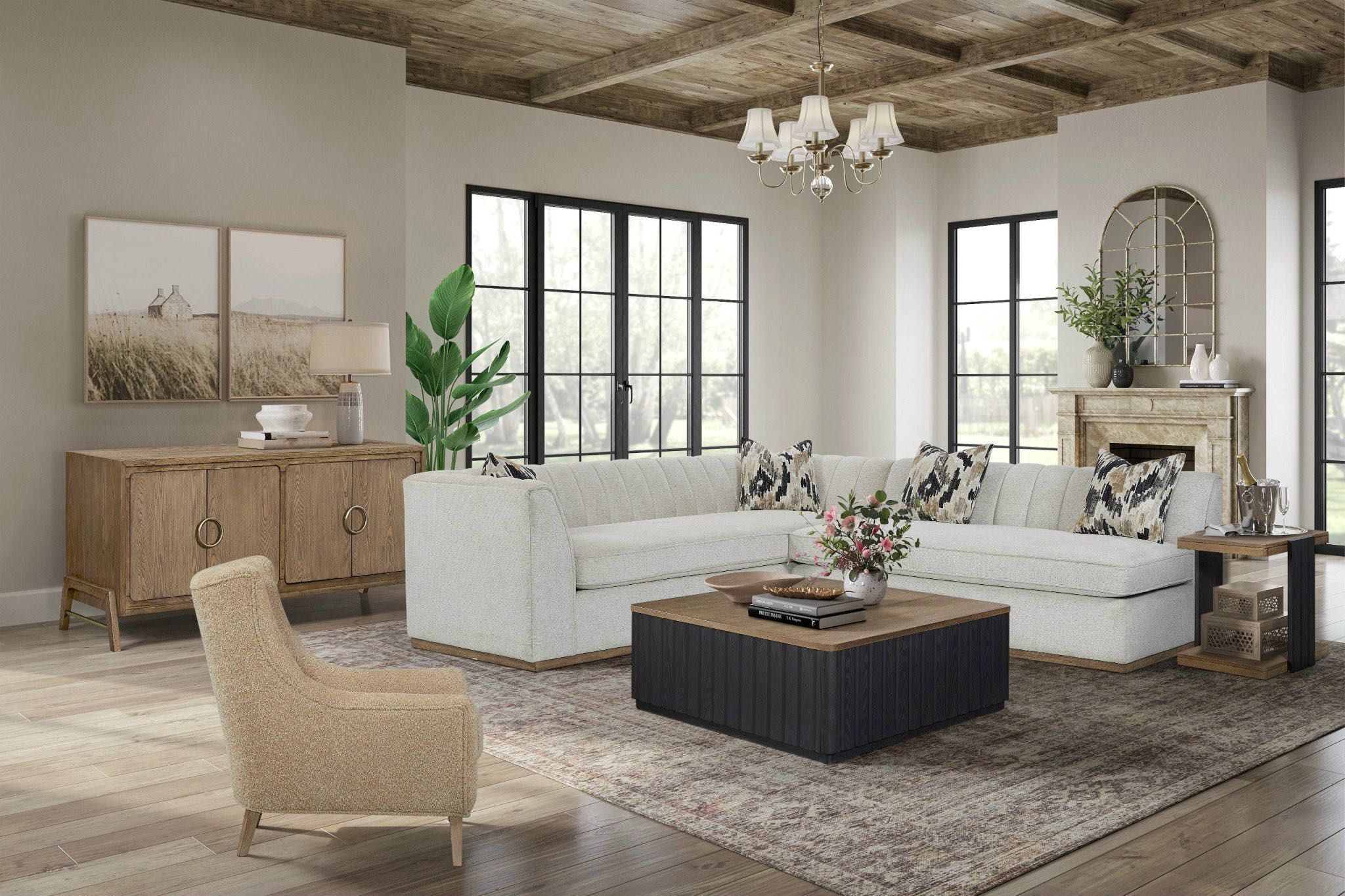 Bernards Furniture - Channel - Sofa - Off White image 3
