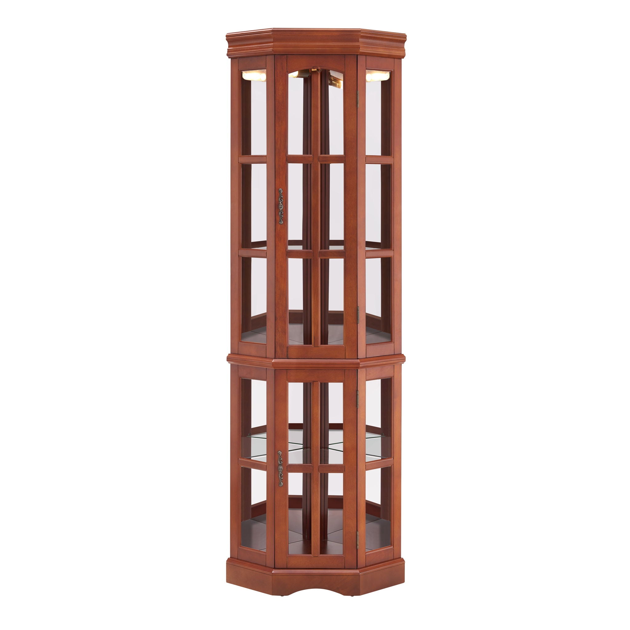 Harmony - Corner Curio Cabinet With 5 Shelves And Lighting System (E26 Light Bulb Not Included) image 6