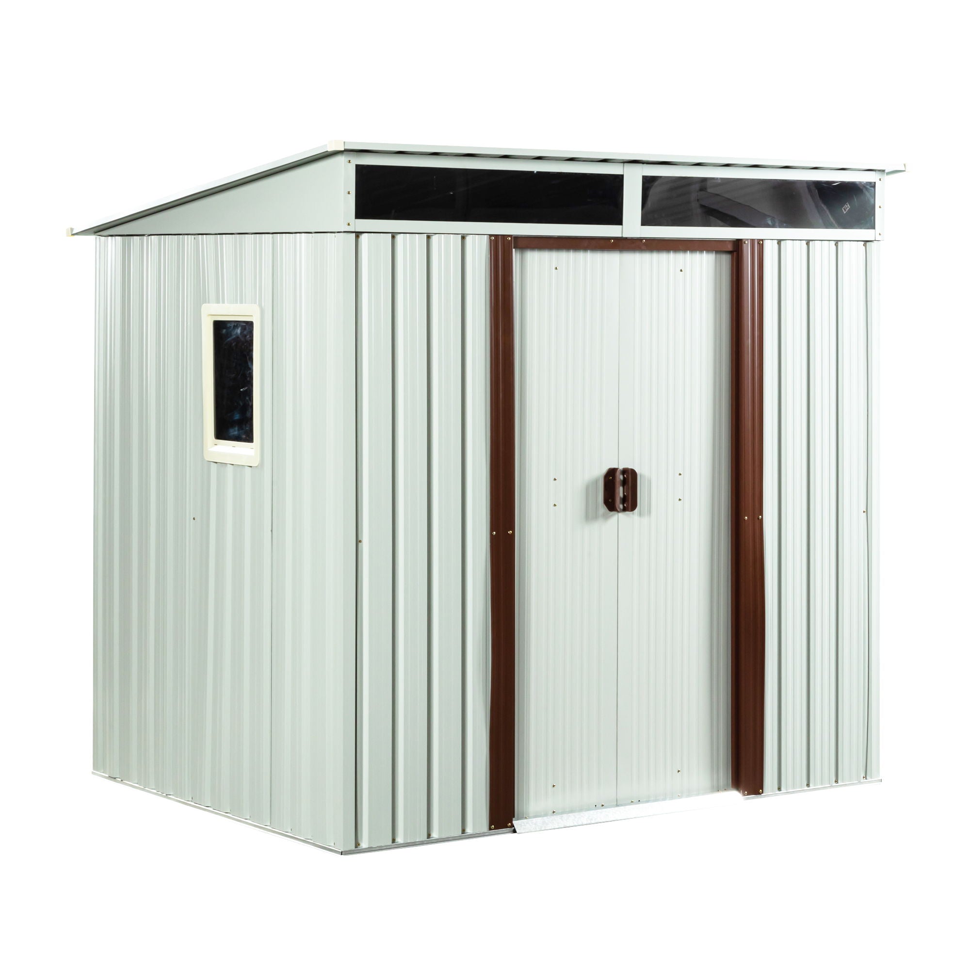 WWC - Outdoor Metal Storage Shed With Window image 8