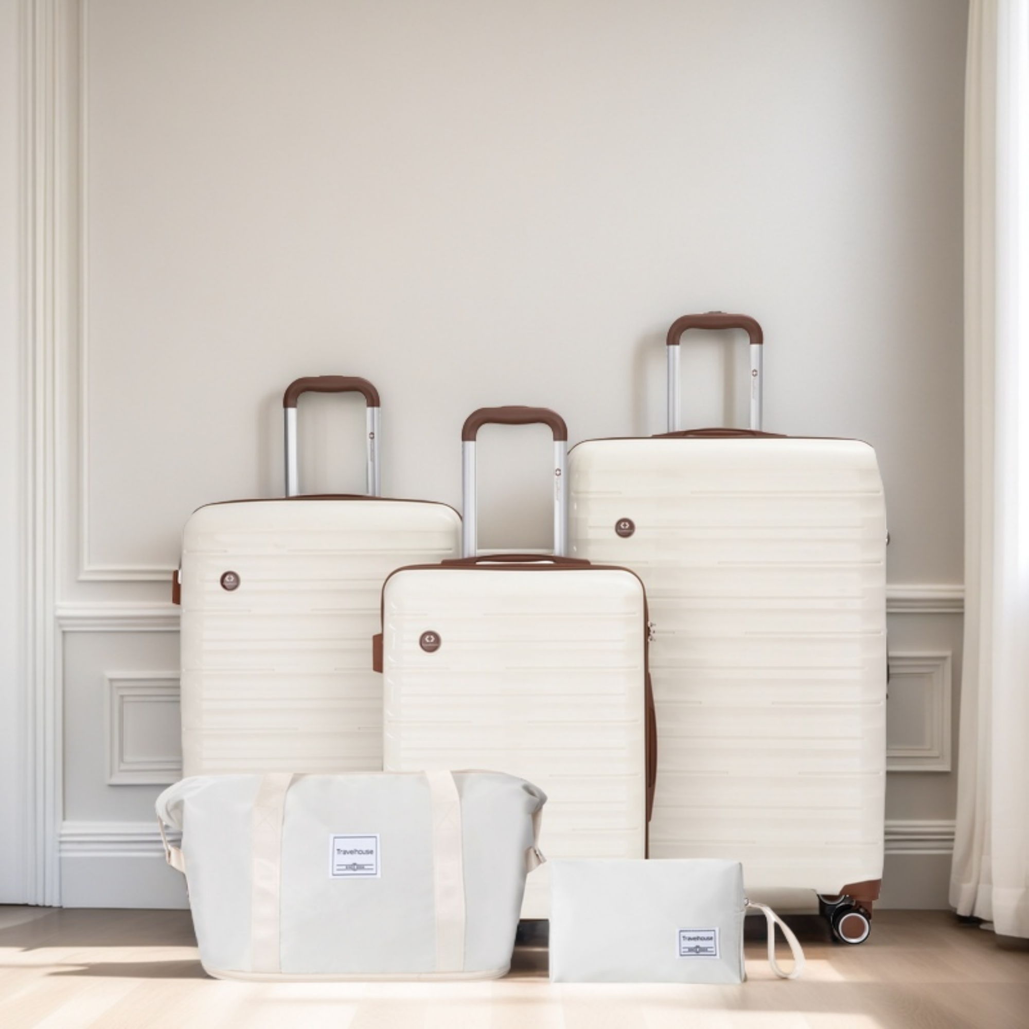 TravelHouse - 5 Piece Set Hardshell Carry On Luggage Set With Tsa Lock image 11