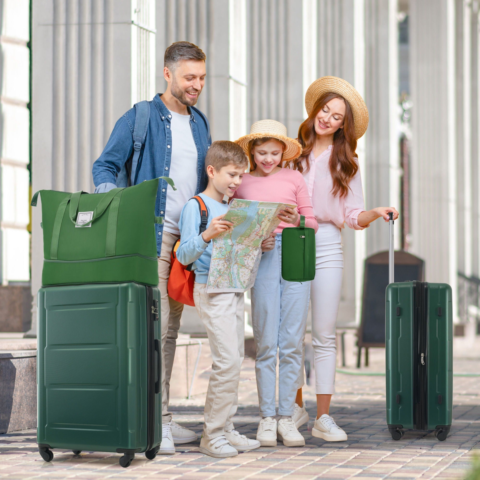 SUM Luggage - 2 Piece Luggage Set With Bags Expanable Spinner Wheels ABS Lightweight Suitcase With Tsa Lock 20" / 24" image 5