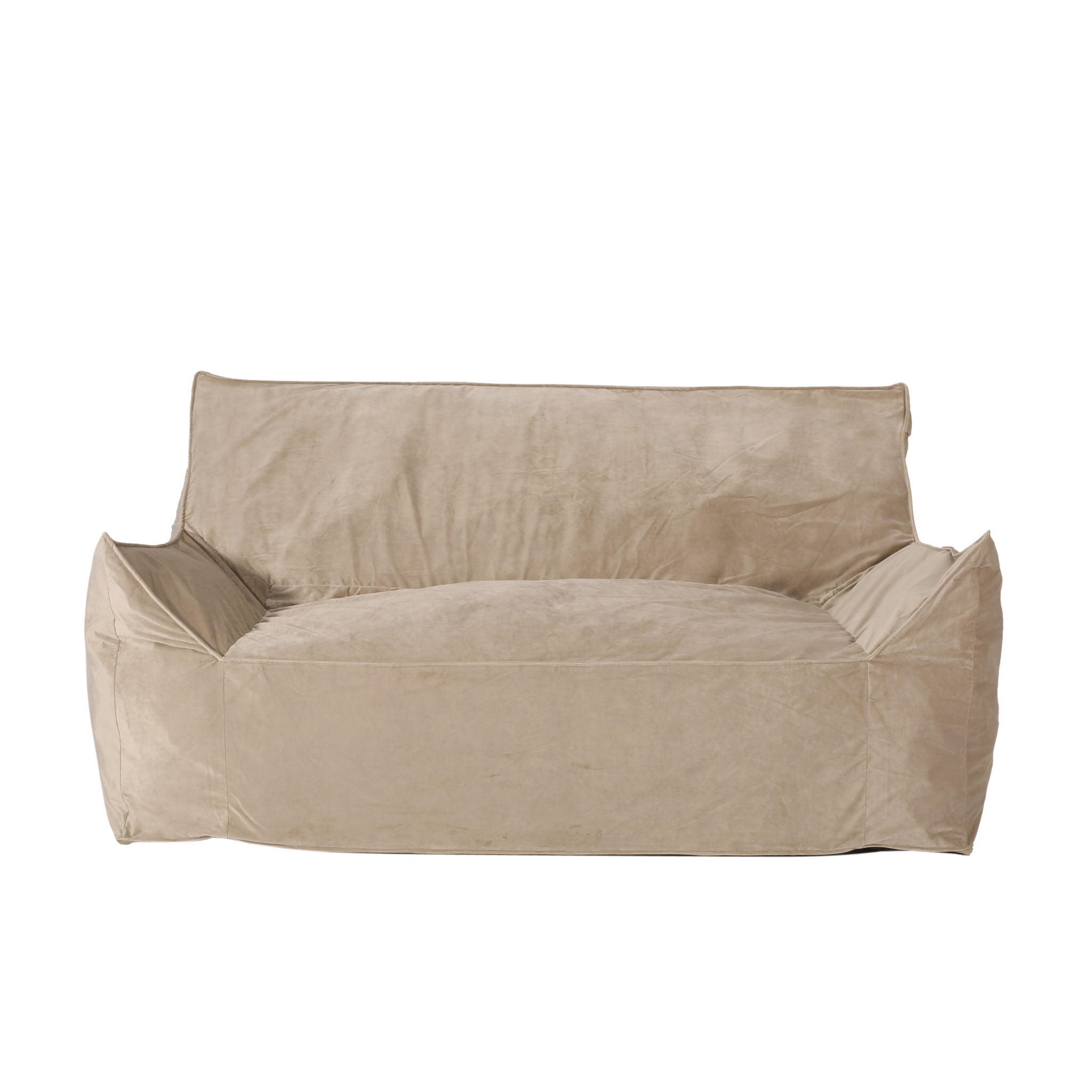 Bazar - Fila - Velveteen Oversized Seater Bean Bag Chair With Armrests image 3