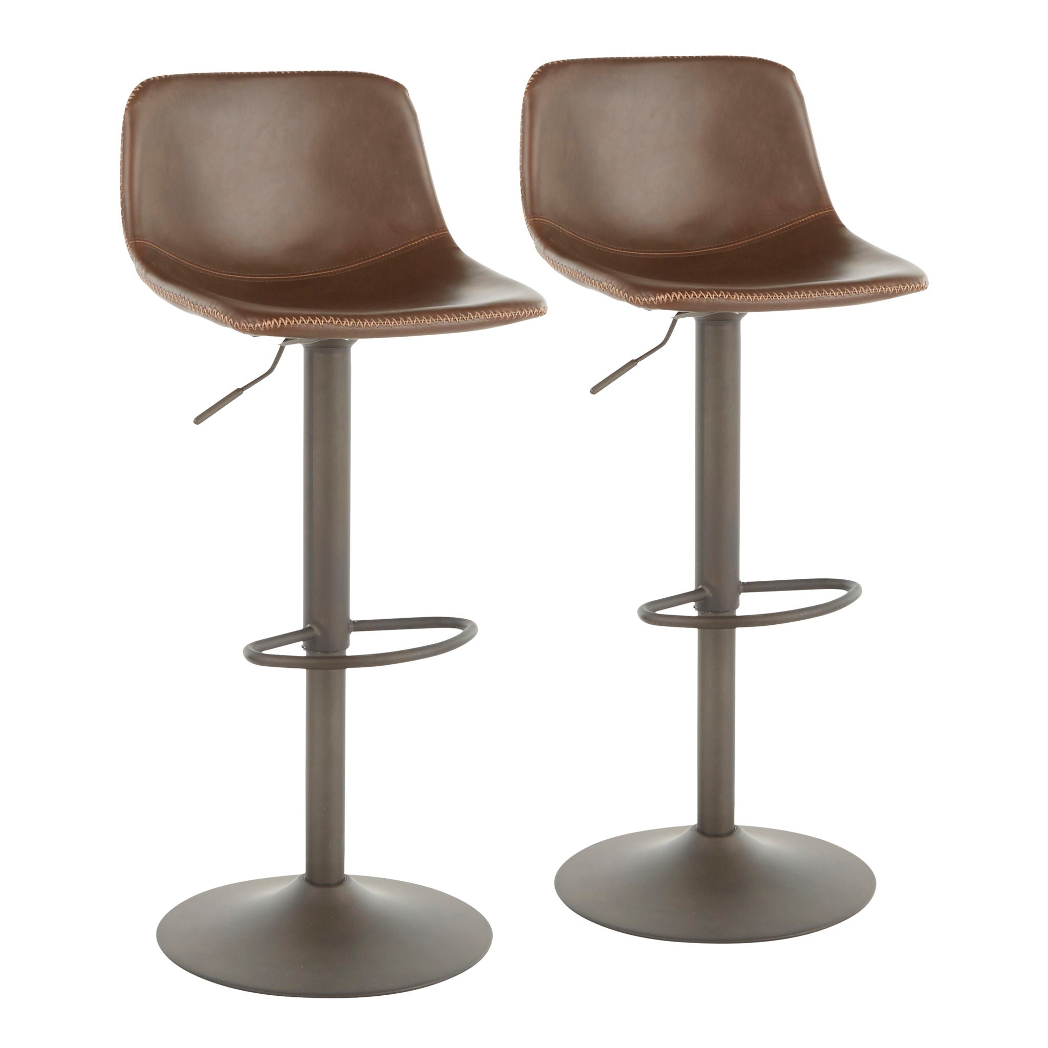Lumi Source - Duke - Industrial Adjustable Barstool (Set of 2) image 8