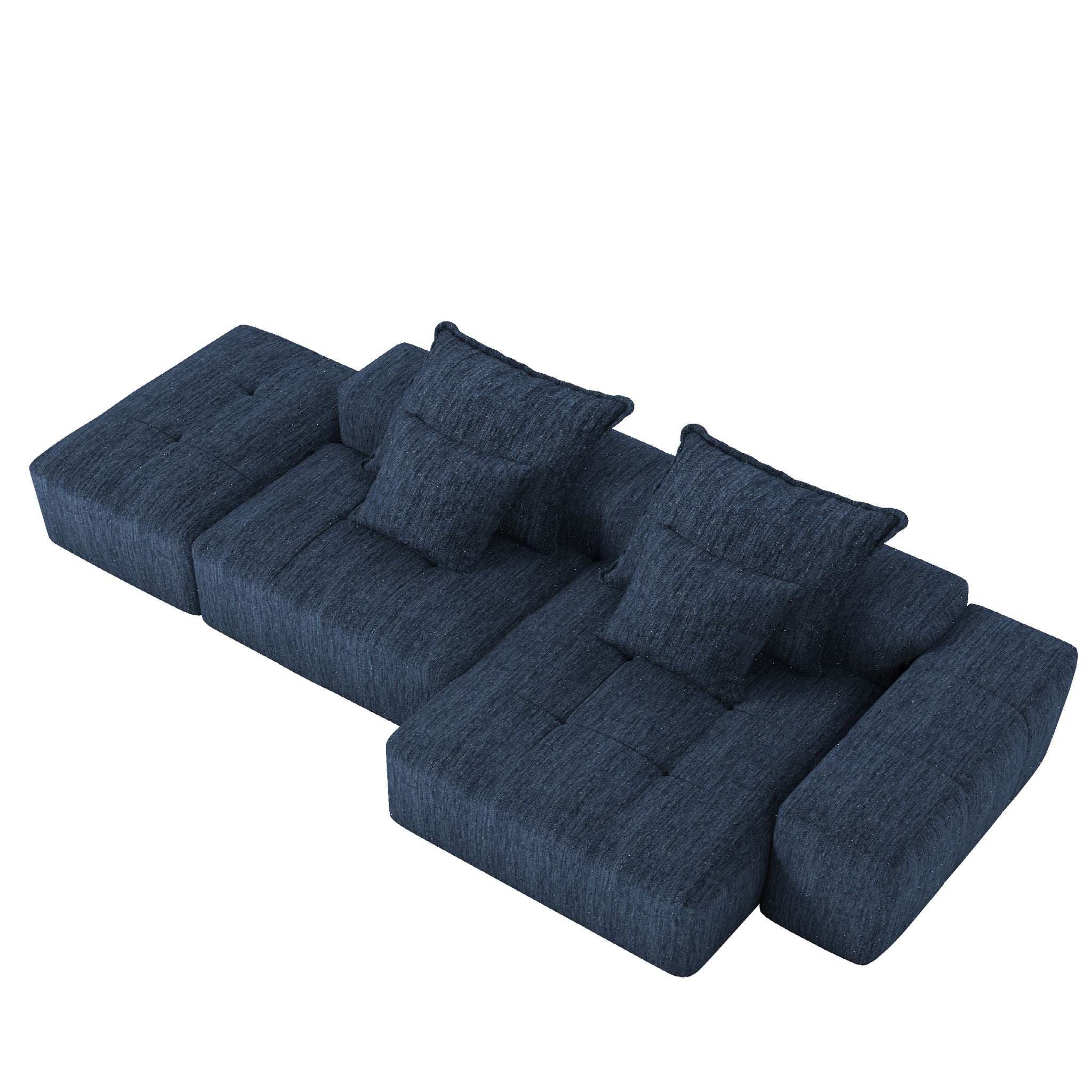 Bobby Furniture - Modern Oversized Diy Combination Modular Sectional Sofa With Pillows image 35