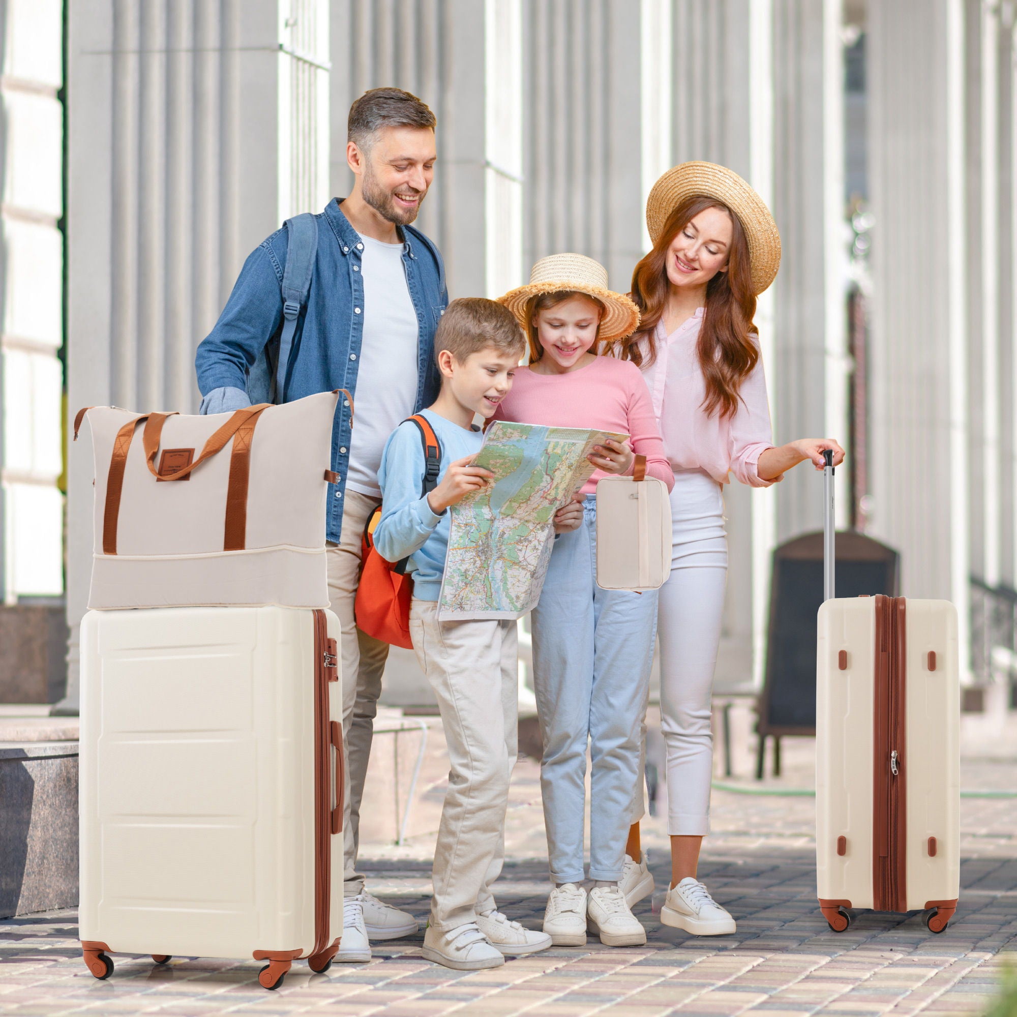 SUM Luggage - 2 Piece Luggage Set With Bags Expanable Spinner Wheels ABS Lightweight Suitcase With Tsa Lock 20" / 24" image 8