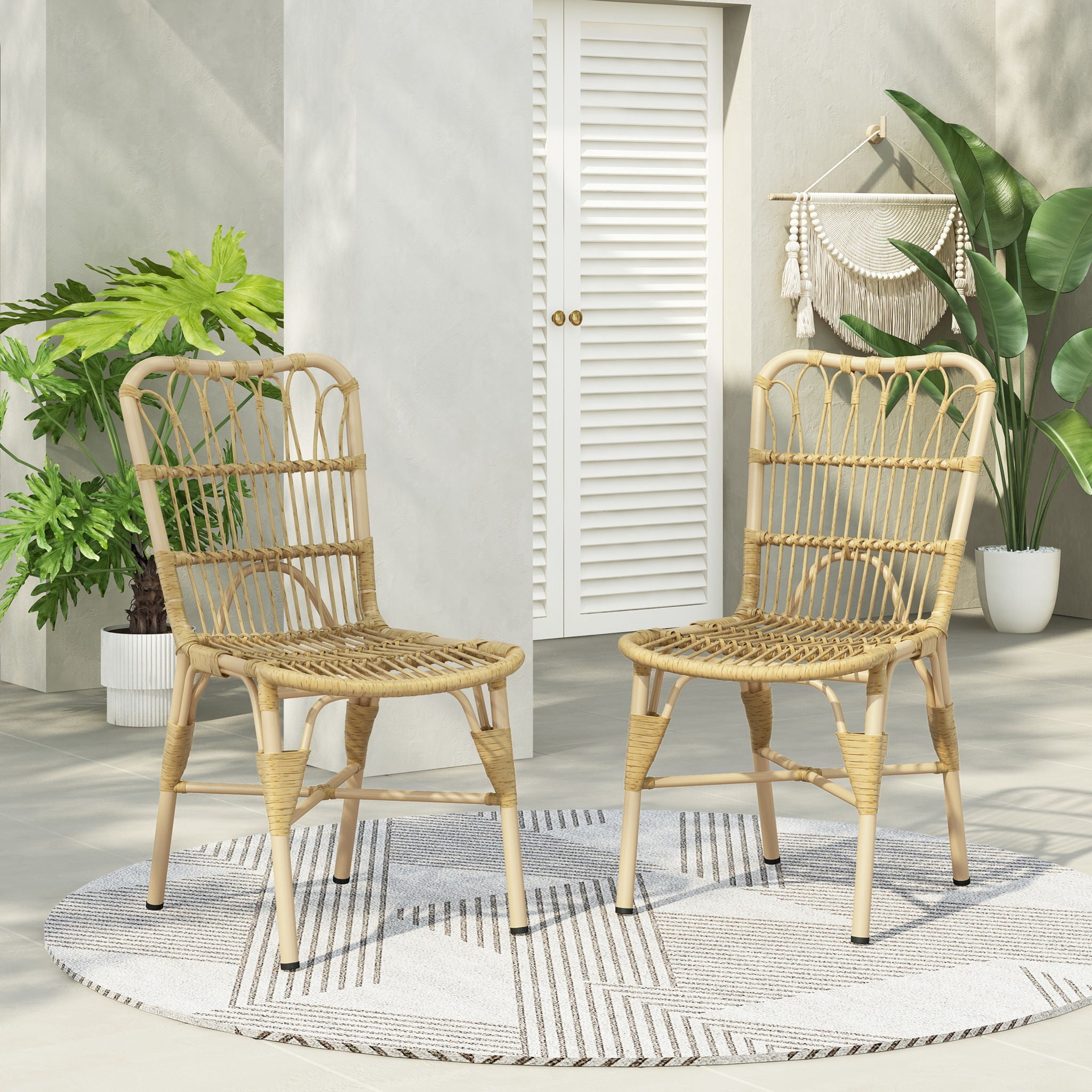 VivaLux - Outdoor Wicker Patio Dining Chairs Set With Durable Frame And Rattan Weave image 7