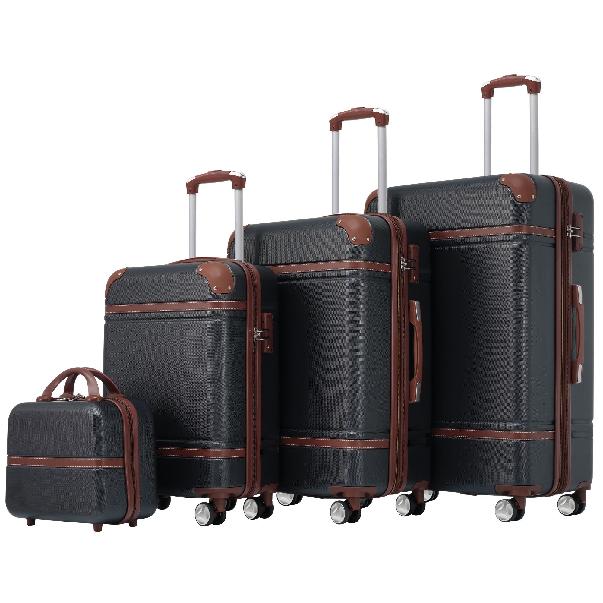 SUM Luggage - Hardshell Luggage Sets 4 Pieces 20" / 24" / 28" Luggages And Cosmetic Case Spinner Suitcase With Tsa Lock Lightweight image 22