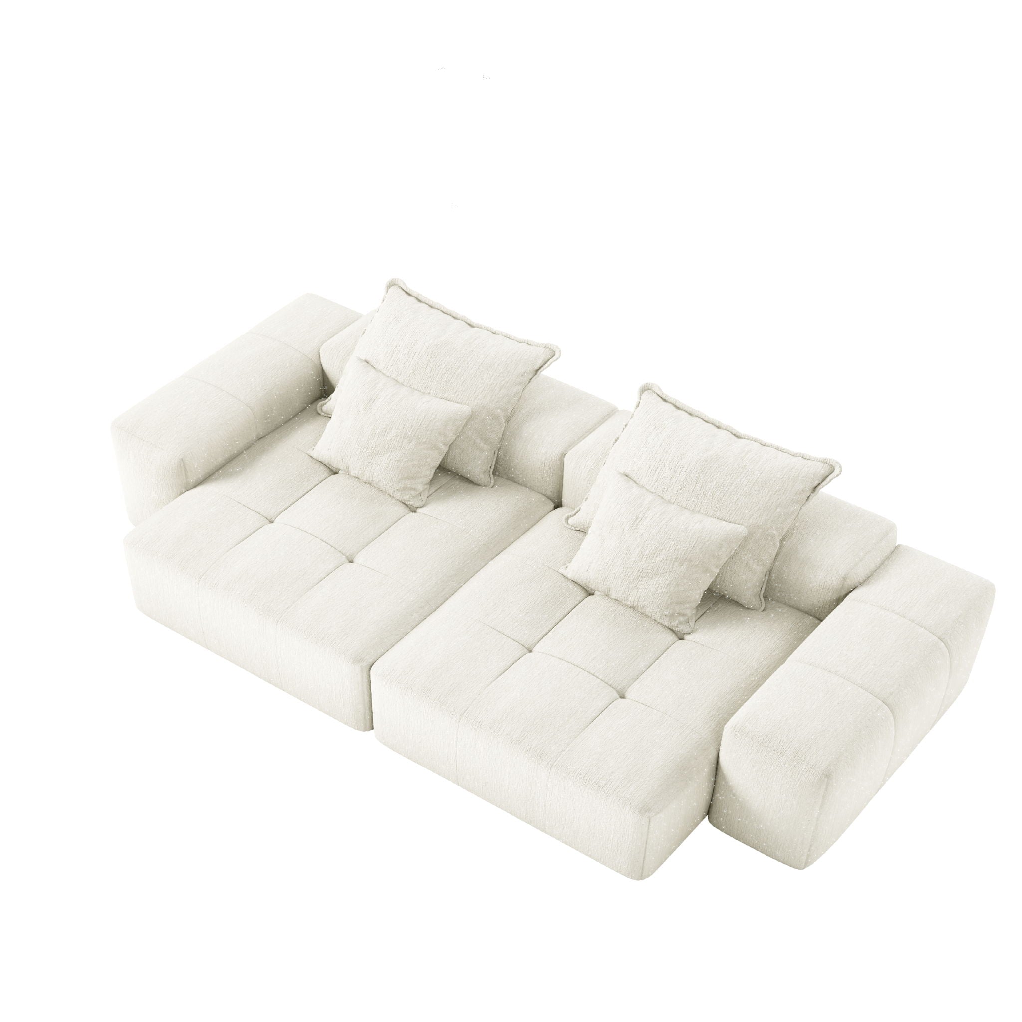 Bobby Furniture - Modern Oversized Diy Combination Modular Sectional Sofa With Pillows image 58