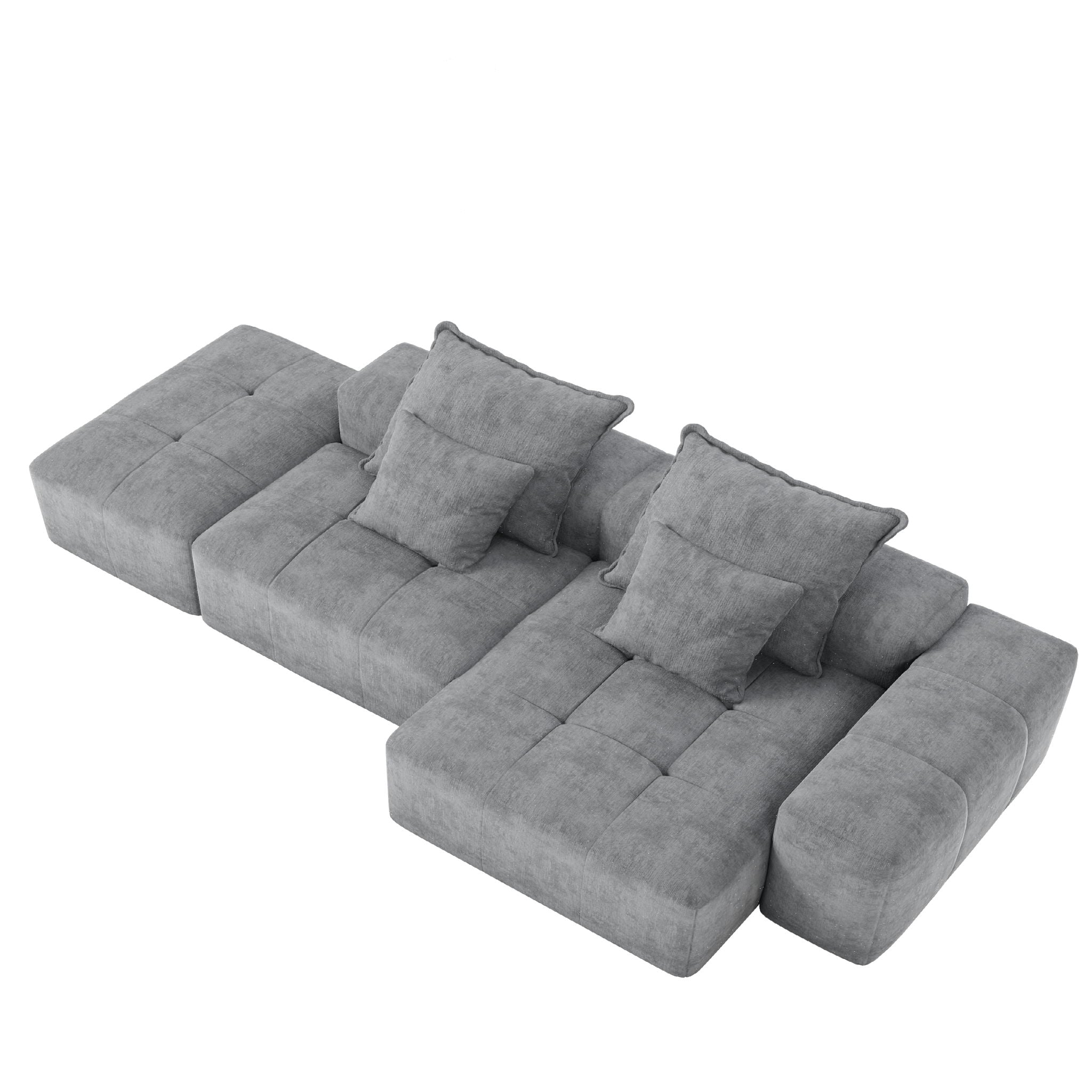 Bobby Furniture - Modern Oversized Diy Combination Modular Sectional Sofa With Pillows image 72