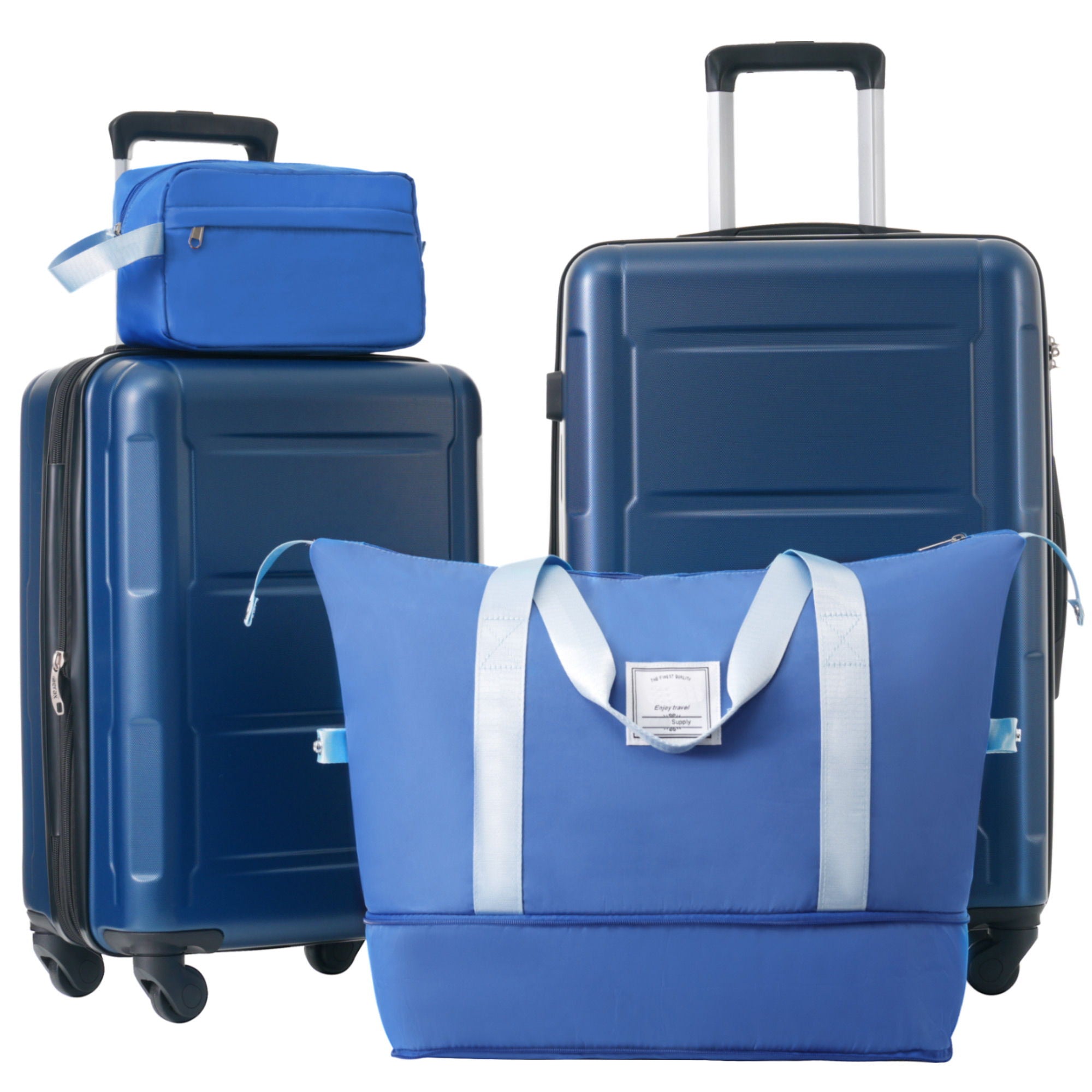SUM Luggage - 2 Piece Luggage Set With Bags Expanable Spinner Wheels ABS Lightweight Suitcase With Tsa Lock 20" / 24" image 14