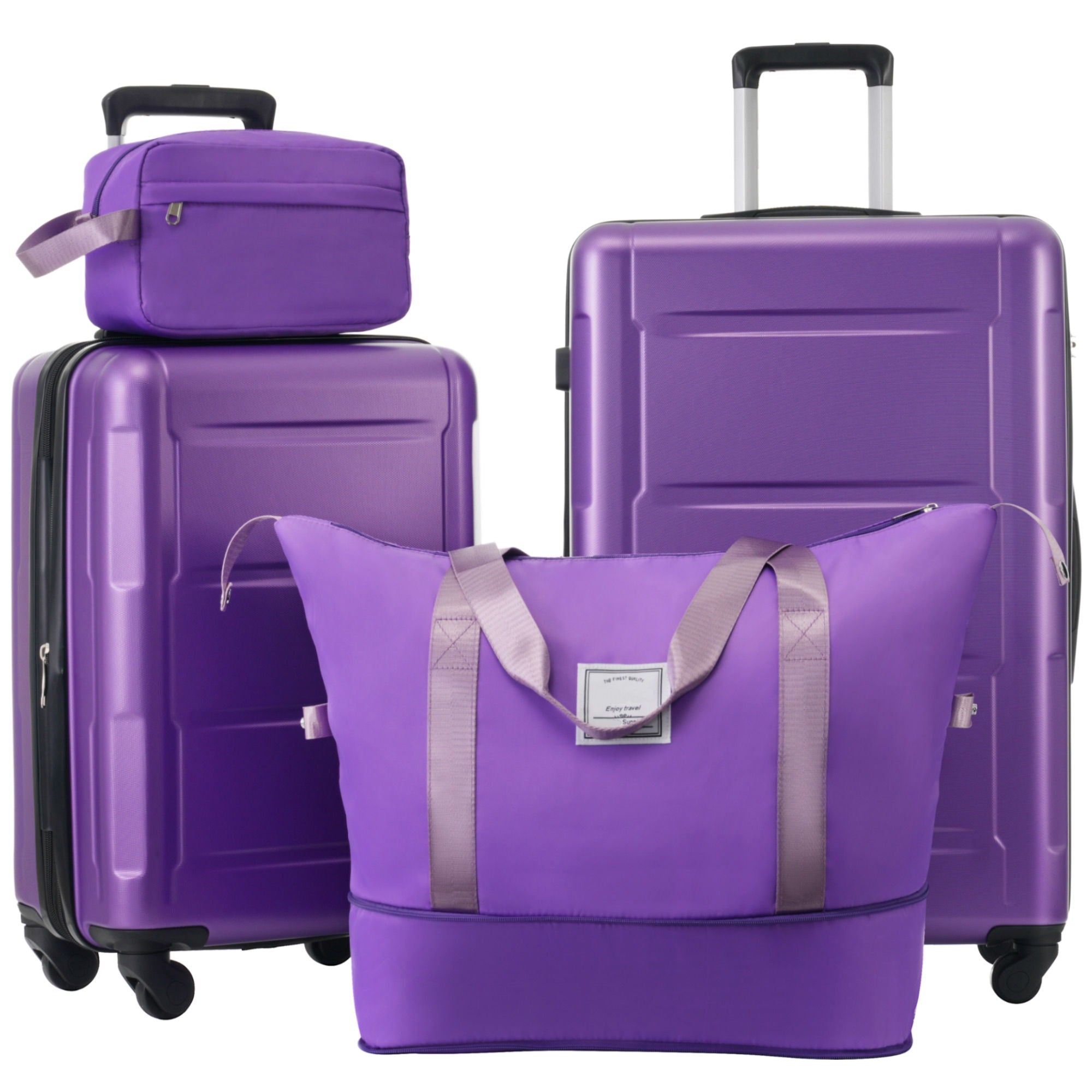 SUM Luggage - 2 Piece Luggage Set With Bags Expanable Spinner Wheels ABS Lightweight Suitcase With Tsa Lock 20" / 24" image 23
