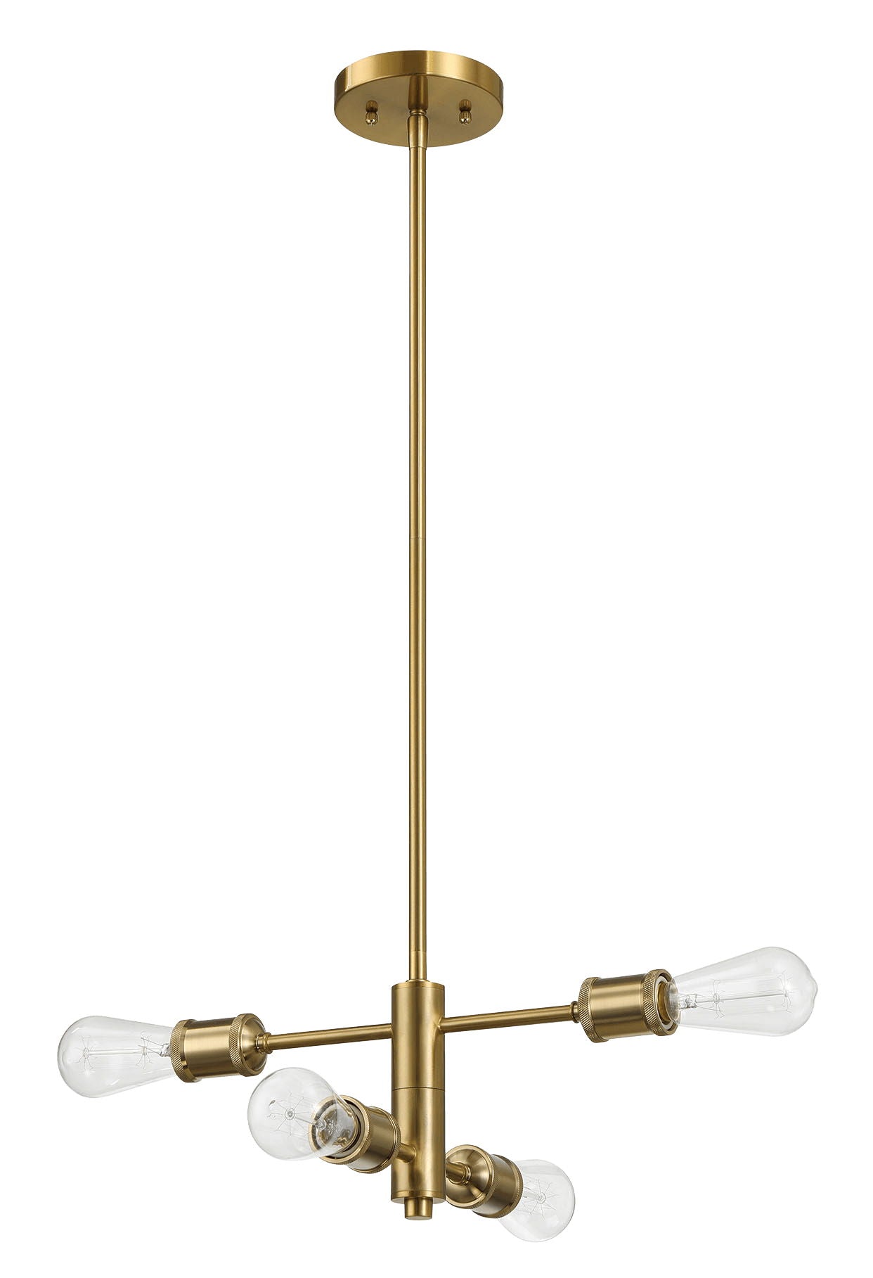 Ashcroft Furniture - Trellis - 4 Lights Modern Gold Chandelier Vintage Pendant Fixture For Living Room - Clear / Gold image 1