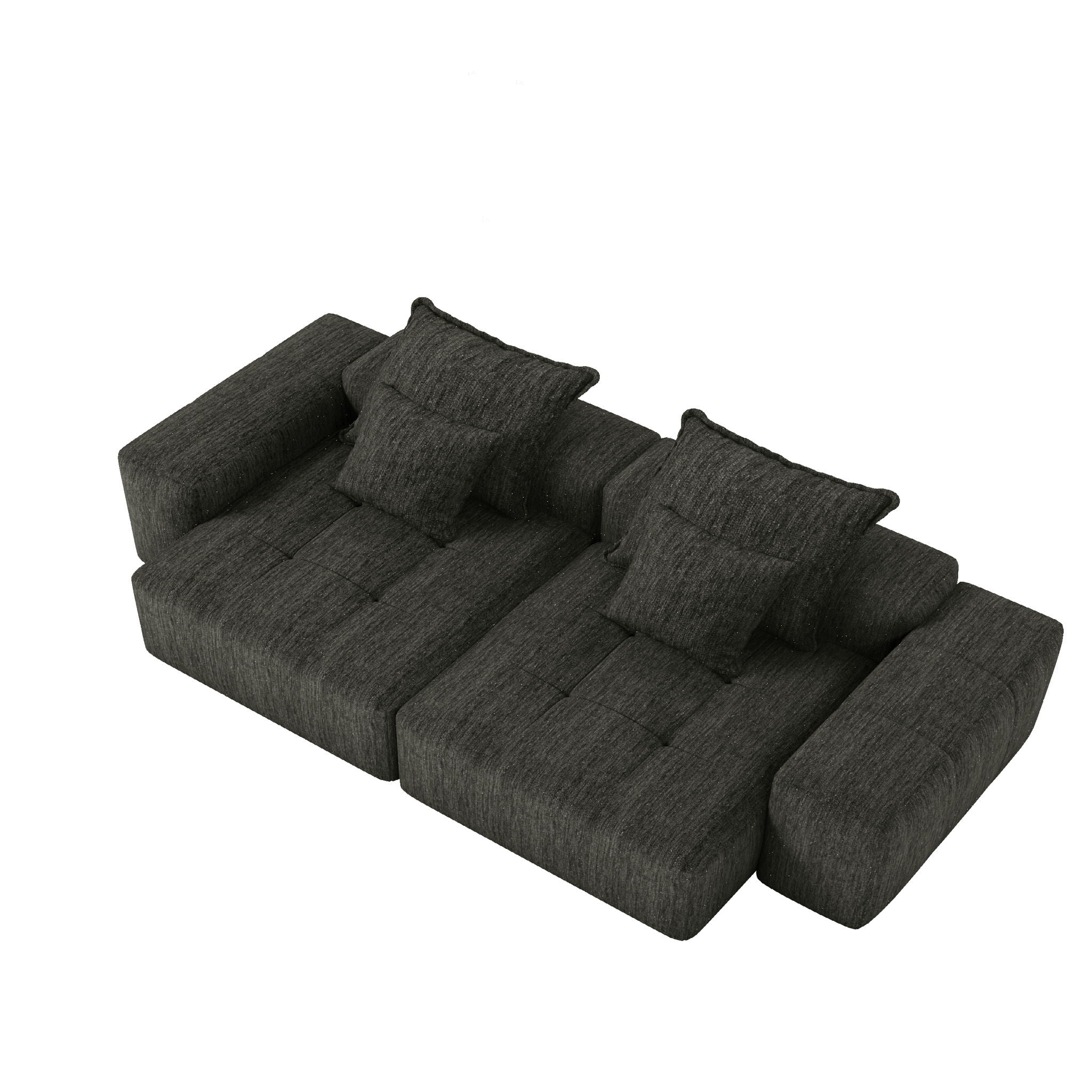 Bobby Furniture - Modern Oversized Diy Combination Modular Sectional Sofa With Pillows image 82
