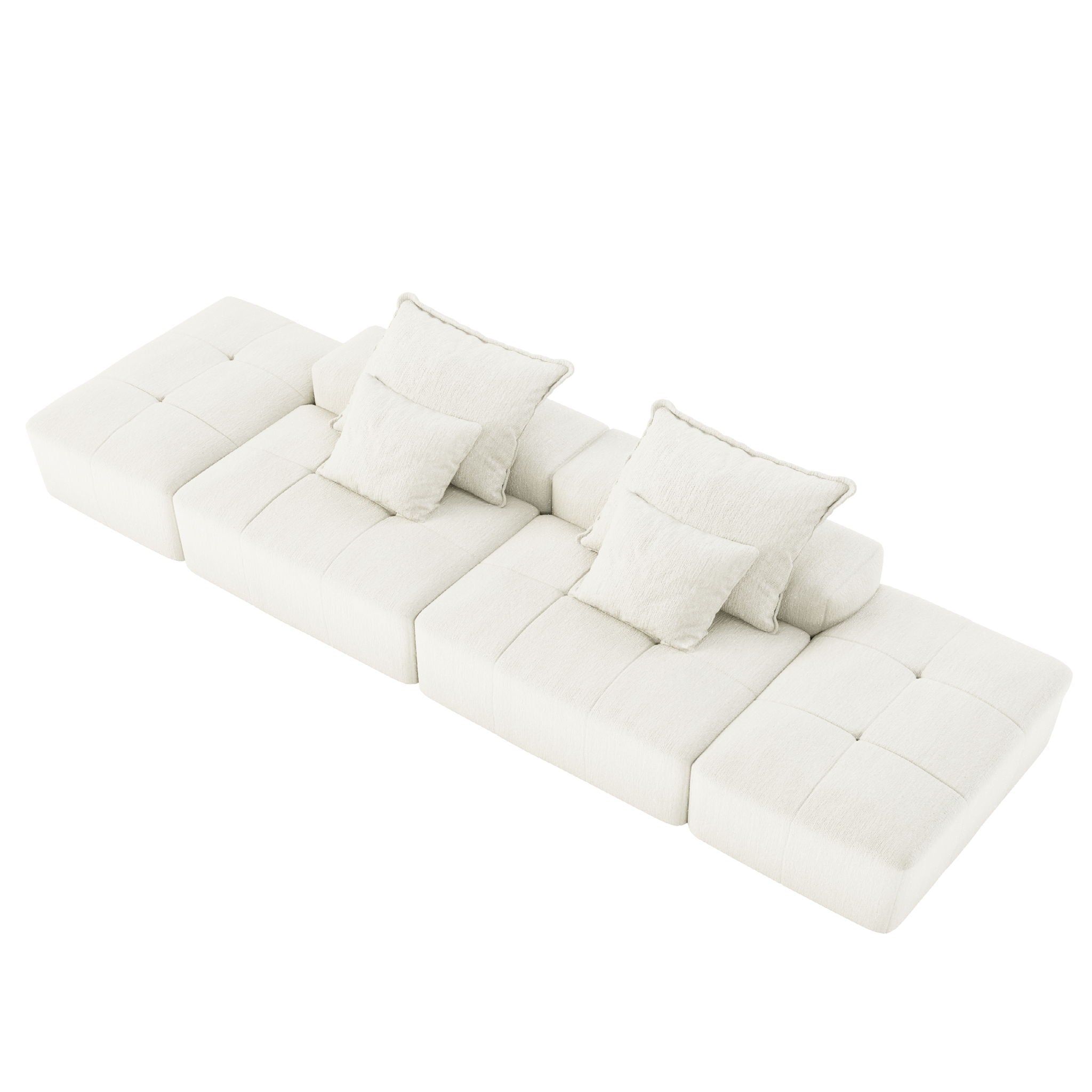 Bobby Furniture - Modern Oversized Diy Combination Modular Sectional Sofa With Pillows image 25