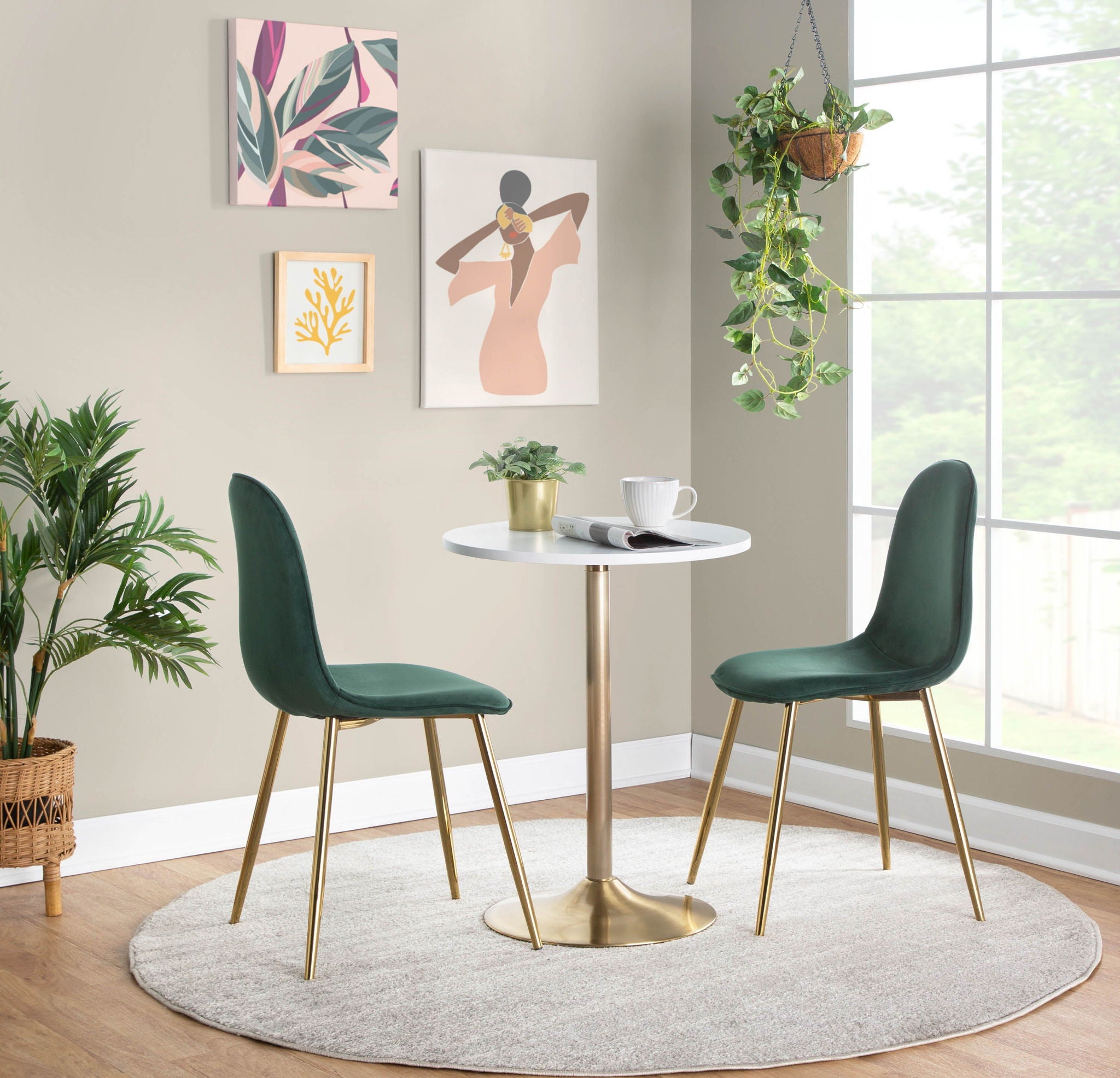 Lumi Source - Pebble - Contemporary & Glam Adjustable Dining / Bar Table image 5