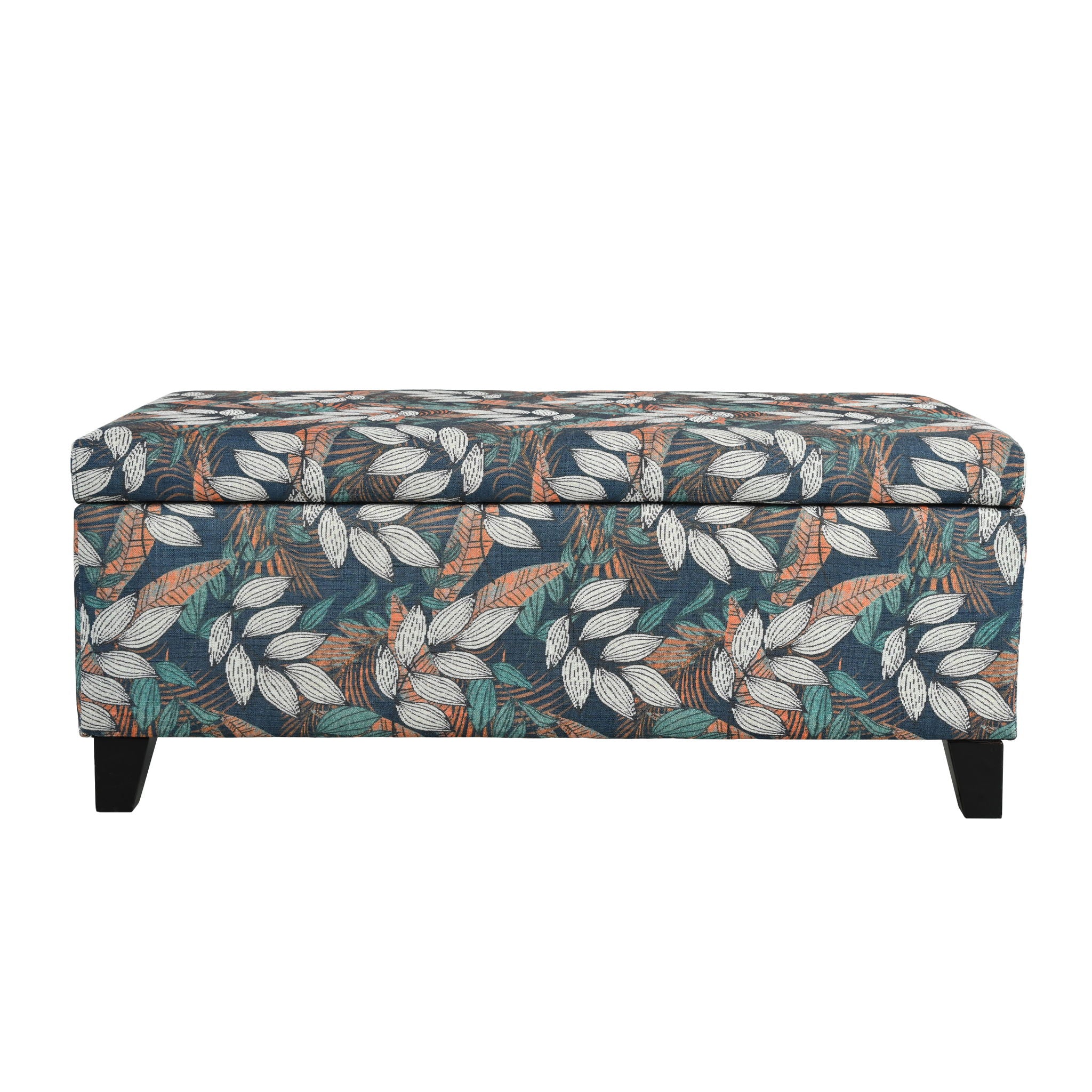 ComfortCove - Charming Floral Storage Ottoman With Upholstered Fabric image 4