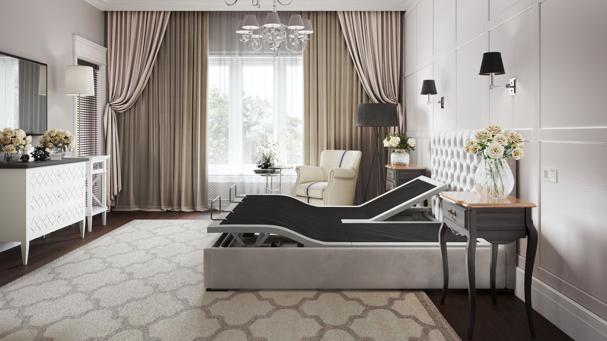 BedTech - Bt3000 - Flex Head Adjustable Bed Base With Head And Foot Position Adjustment image 3