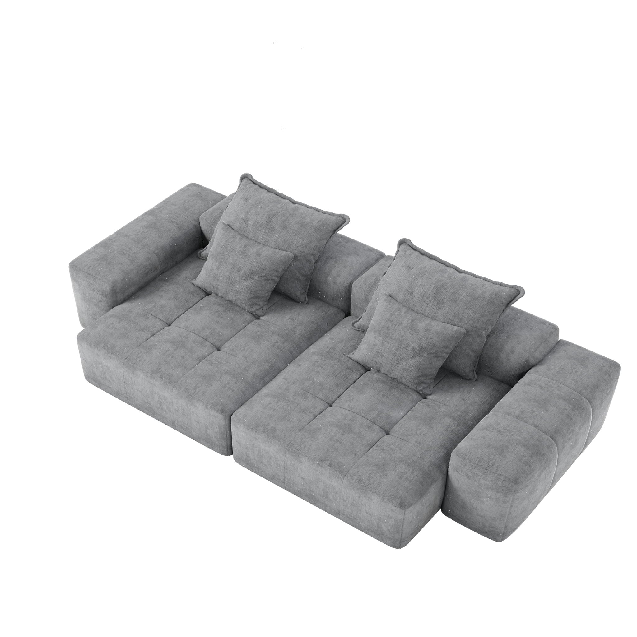 Bobby Furniture - Modern Oversized Diy Combination Modular Sectional Sofa With Pillows image 27