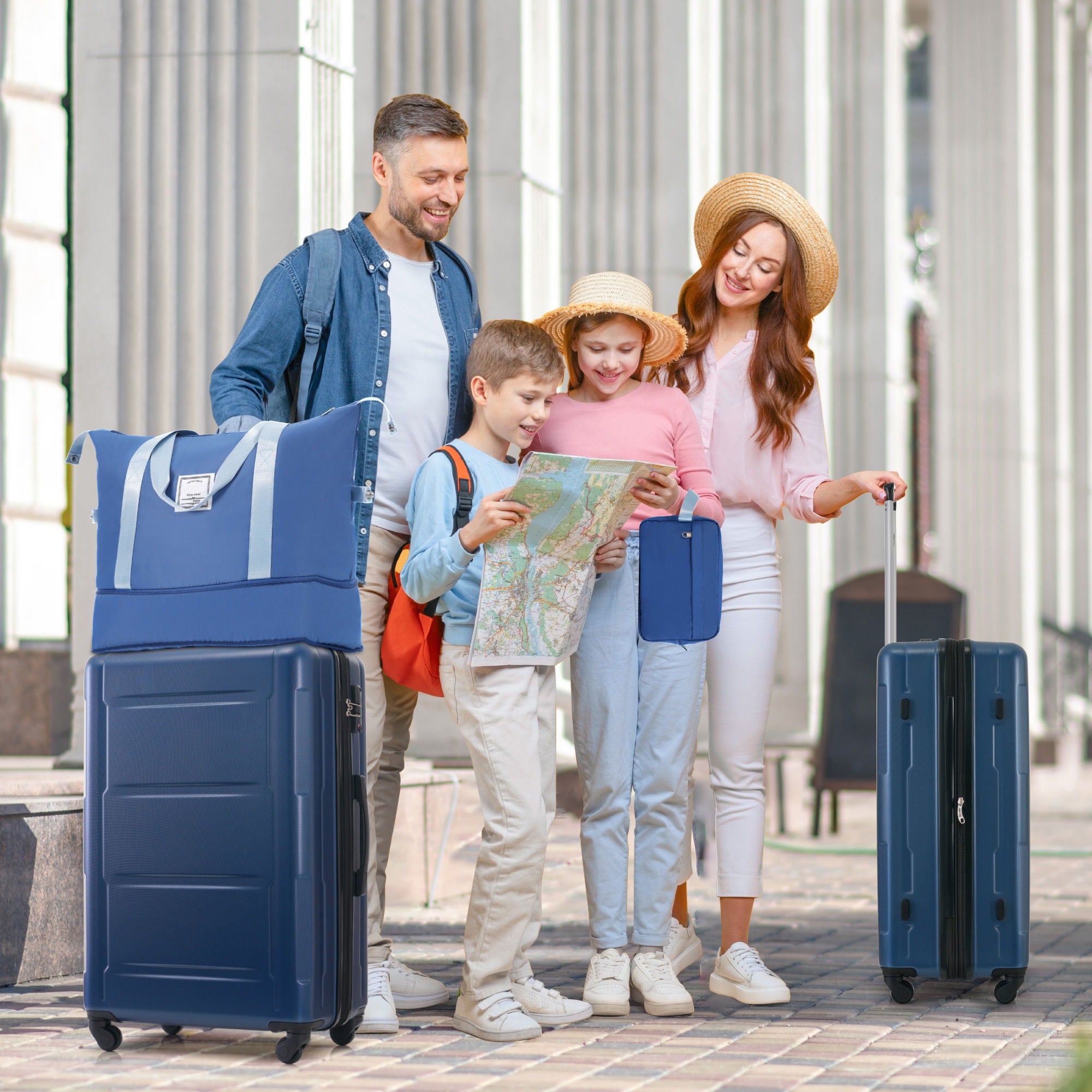 SUM Luggage - 2 Piece Luggage Set With Bags Expanable Spinner Wheels ABS Lightweight Suitcase With Tsa Lock 20" / 24" image 4